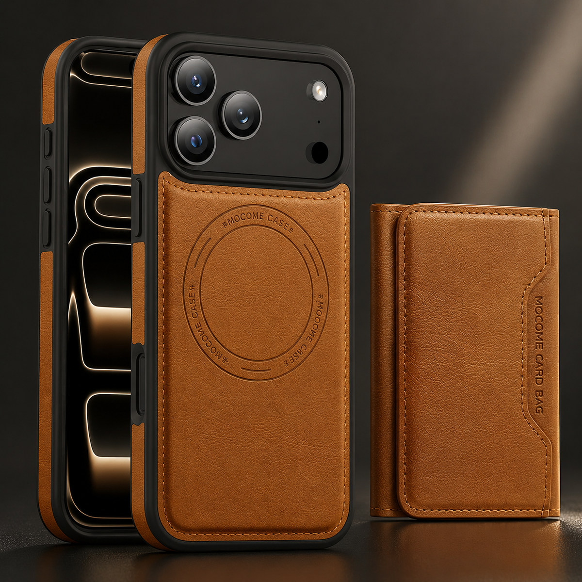 Premium iPhone Case Magnetic PU Leather Wallet Cover Card Holder MagSafe Shockproof Secure Storage Protection