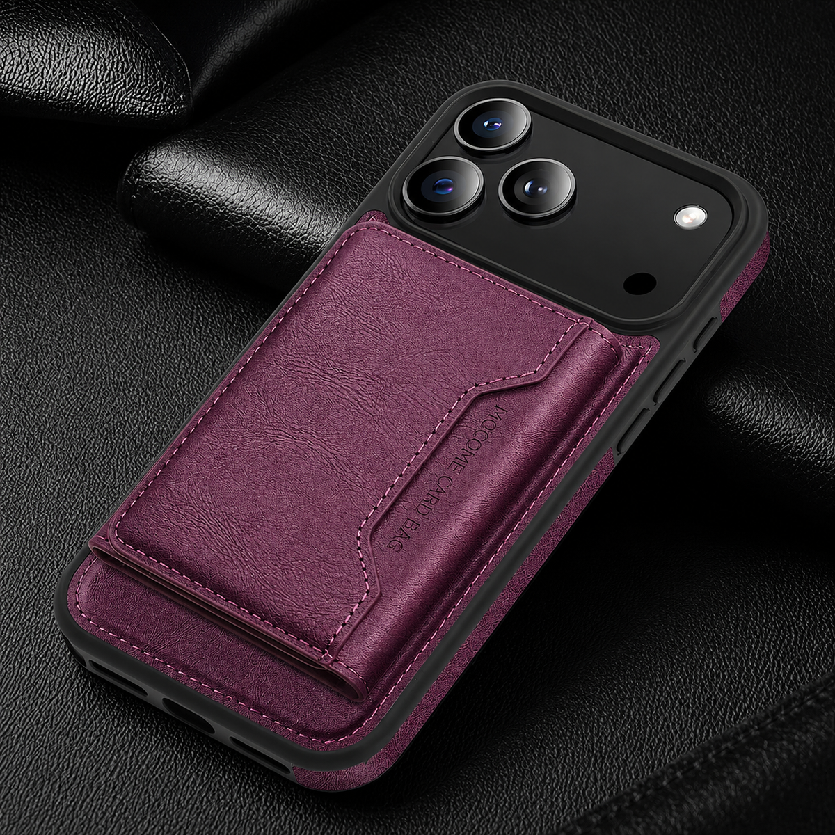 Premium iPhone Case Magnetic PU Leather Wallet Cover Card Holder MagSafe Shockproof Secure Storage Protection