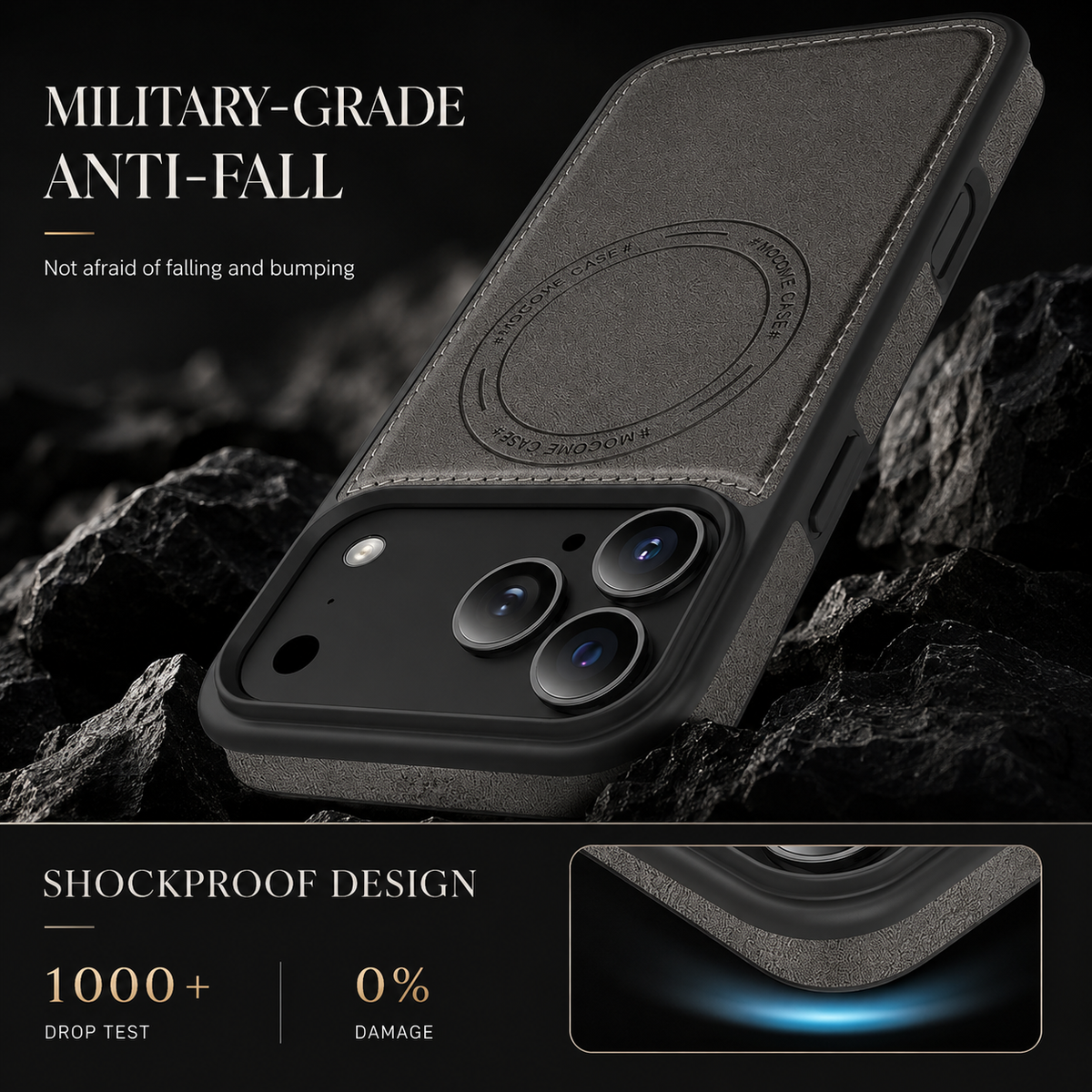 Premium iPhone Case Magnetic PU Leather Wallet Cover Card Holder MagSafe Shockproof Secure Storage Protection