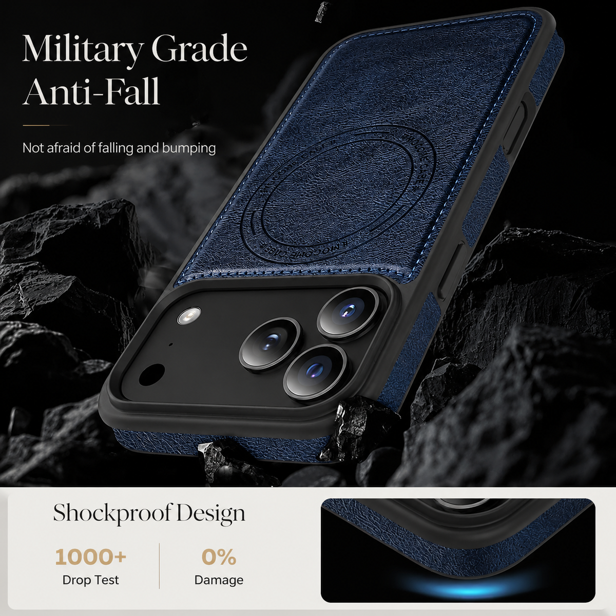 Premium iPhone Case Magnetic RFID Leather Wallet Cover Card Holder MagSafe Shockproof Secure Storage Protection