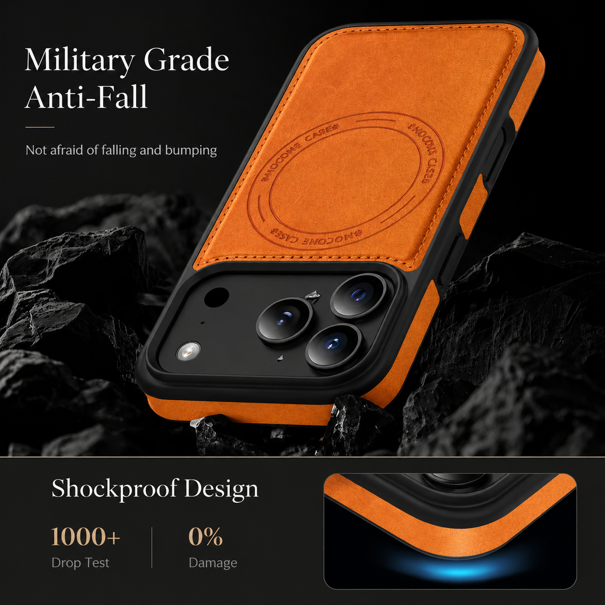 Premium iPhone Case Magnetic RFID Leather Wallet Cover Card Holder MagSafe Shockproof Secure Storage Protection