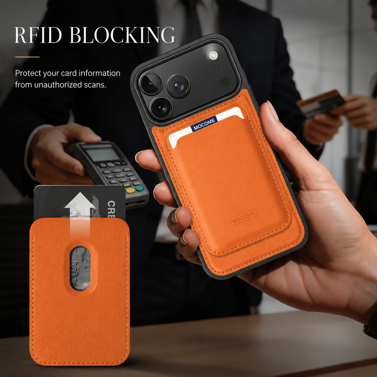Premium iPhone Case Magnetic RFID Leather Wallet Cover Card Holder MagSafe Shockproof Secure Storage Protection