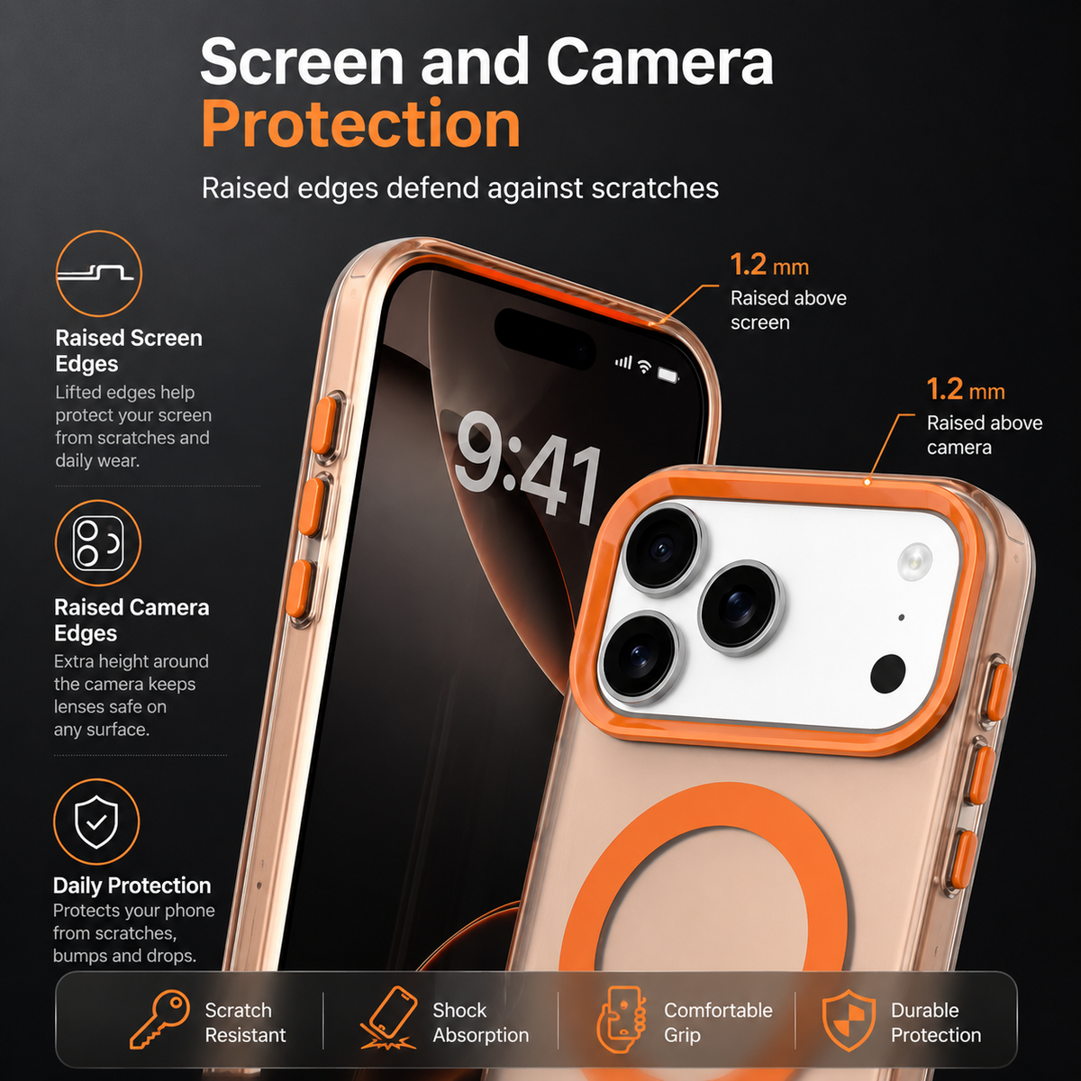 Premium iPhone Case Matte Candy Clear Magnetic Soft Cover MagSafe Compatible Shockproof Anti Fingerprint Non Slip Protective Case