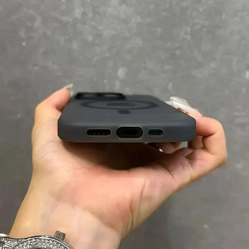 Premium iPhone Case Matte Candy Clear Magnetic Soft Cover MagSafe Compatible Shockproof Anti Fingerprint Non Slip Protective Case