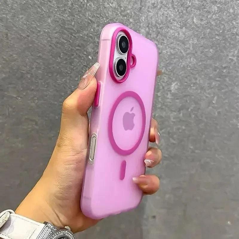 Premium iPhone Case Matte Candy Clear Magnetic Soft Cover MagSafe Compatible Shockproof Anti Fingerprint Non Slip Protective Case