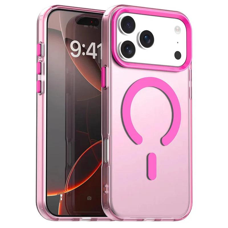 Premium iPhone Case Matte Candy Clear Magnetic Soft Cover MagSafe Compatible Shockproof Anti Fingerprint Non Slip Protective Case