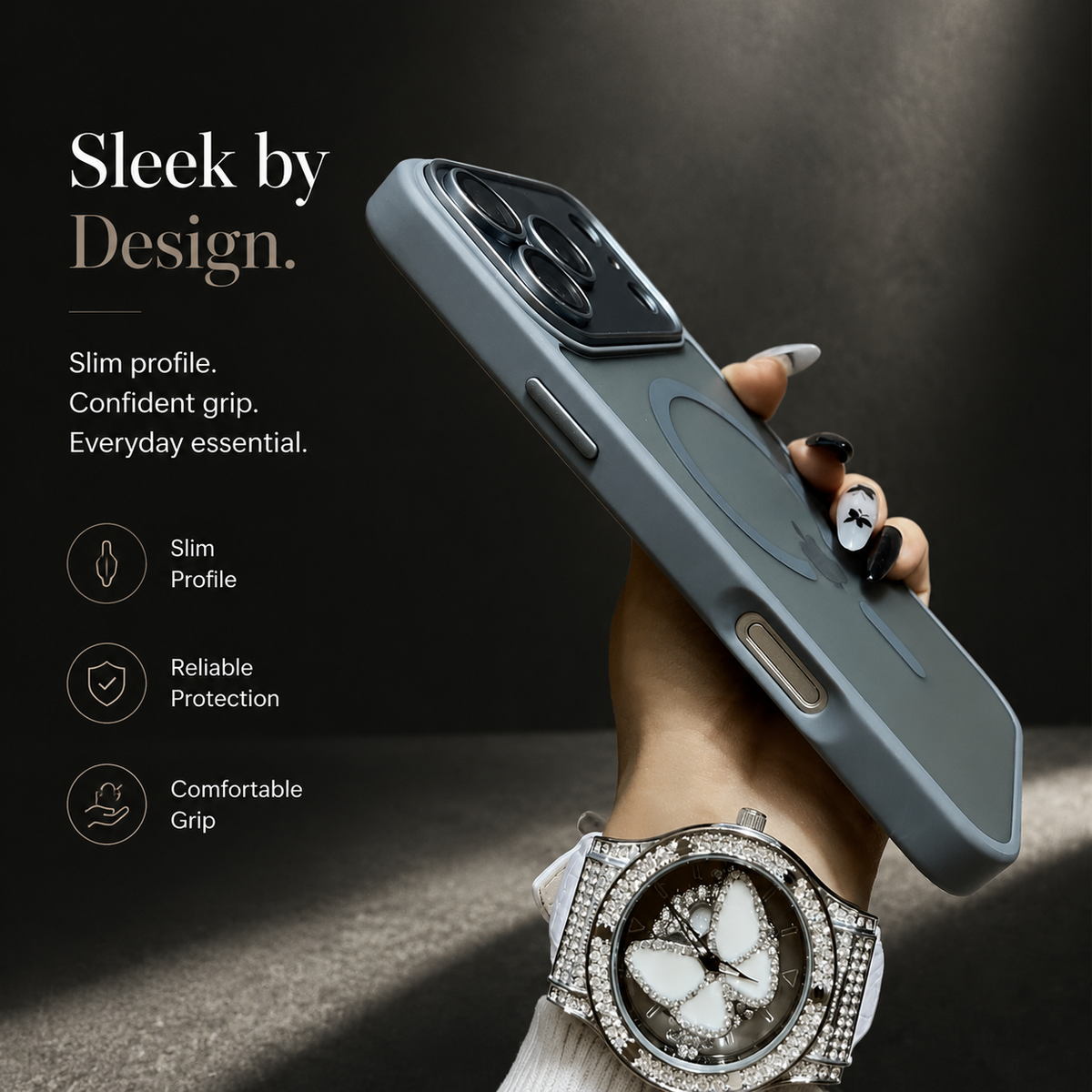Premium iPhone Case Matte Magnetic Translucent Cover with MagSafe Wireless Charging Support Shockproof Anti Fingerprint PC TPU Protective Design