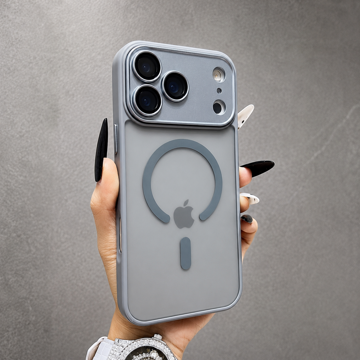 Premium iPhone Case Matte Magnetic Translucent Cover with MagSafe Wireless Charging Support Shockproof Anti Fingerprint PC TPU Protective Design
