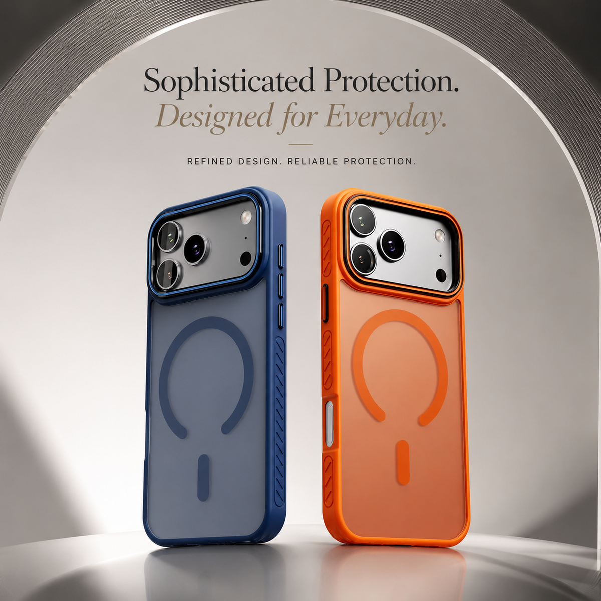 Premium iPhone Case Matte Transparent Magnetic Cover with MagSafe Wireless Charging Support Shockproof PC TPU Protective Design