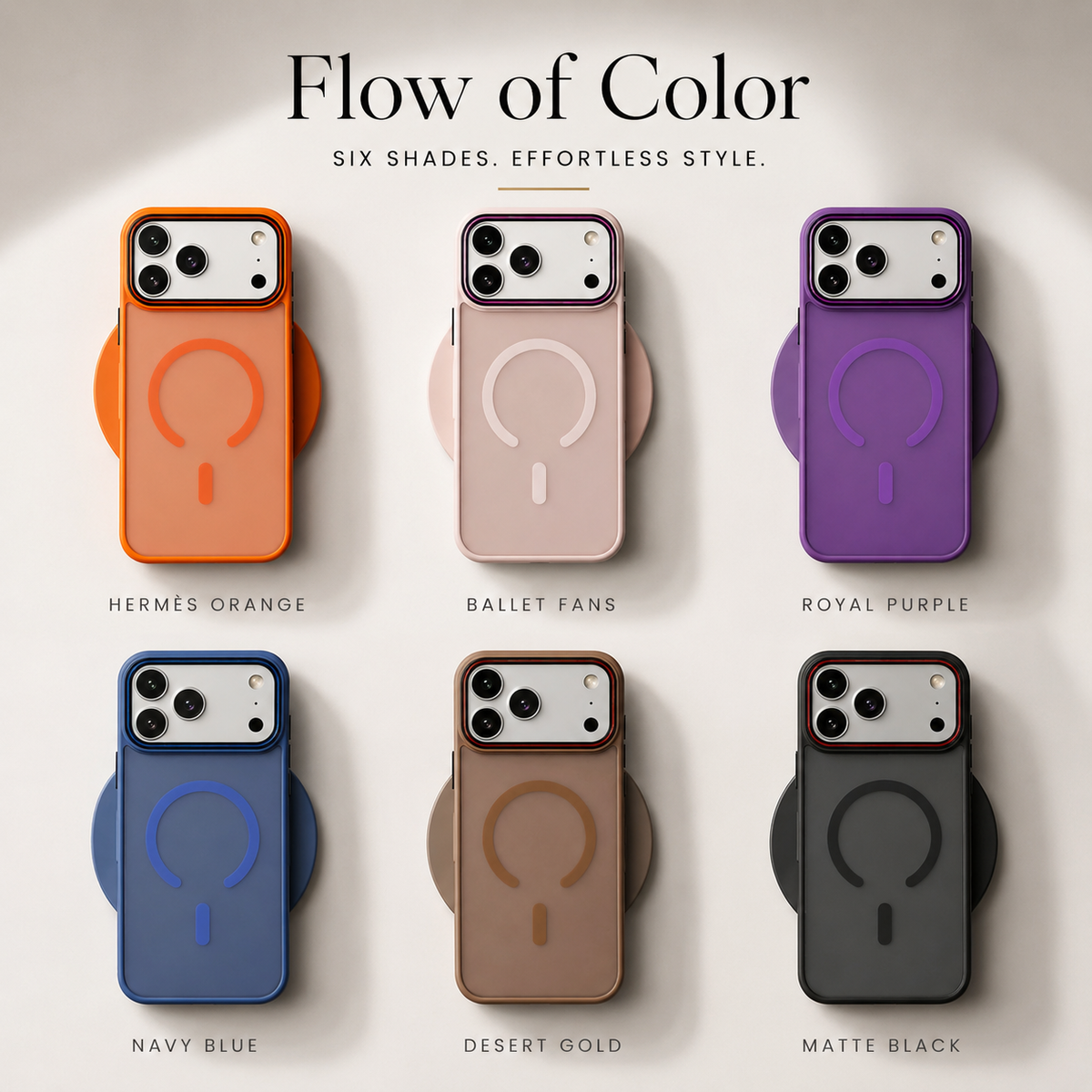 Premium iPhone Case Matte Transparent Magnetic Cover with MagSafe Wireless Charging Support Shockproof PC TPU Protective Design