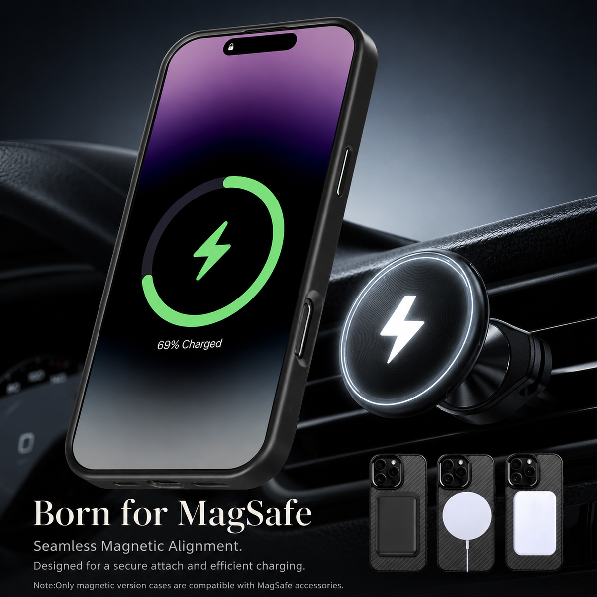 Premium iPhone Case Metal Frame Carbon Fiber Aramid Armor Cover Shockproof Full Coverage Wireless Charging Compatible Protective Design