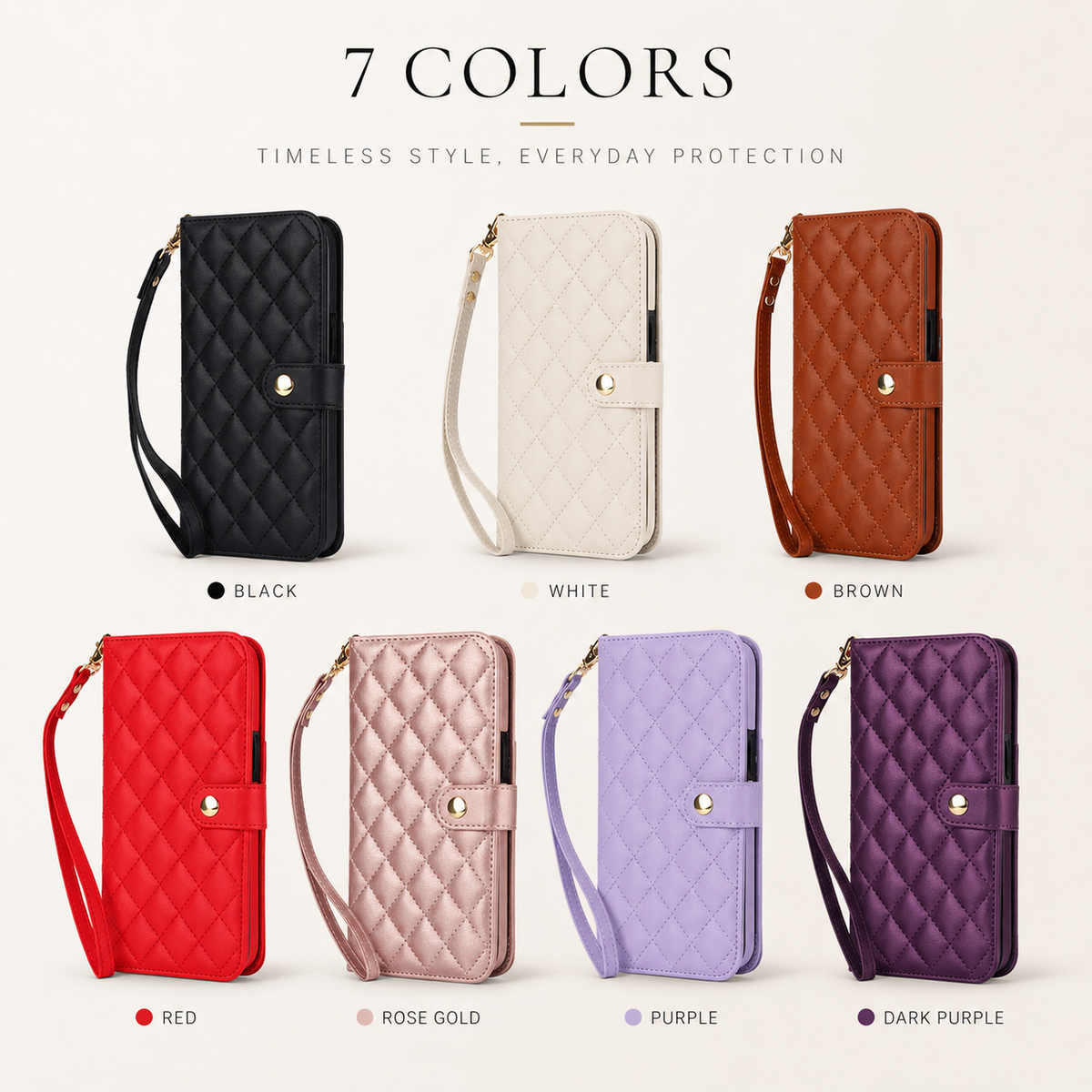 Premium iPhone Case RFID Blocking Wallet Crossbody Flip Cover PU Leather Card Holder Shockproof Full Protection