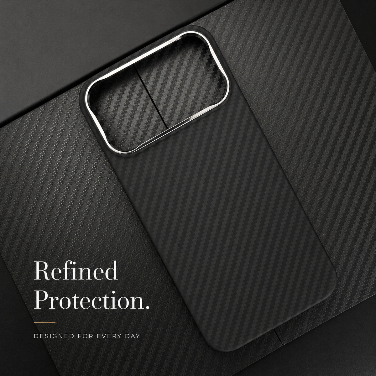 Premium iPhone Case Real Aramid Carbon Fiber Magnetic MagSafe Compatible Lightweight Shockproof Protective Cover