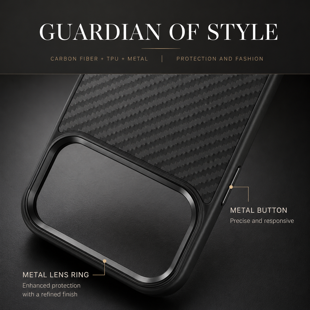 Premium iPhone Case Real Aramid Kevlar Fiber Full Coverage Magnetic Cover with Wireless Charging MagSafe Compatible Protective Design