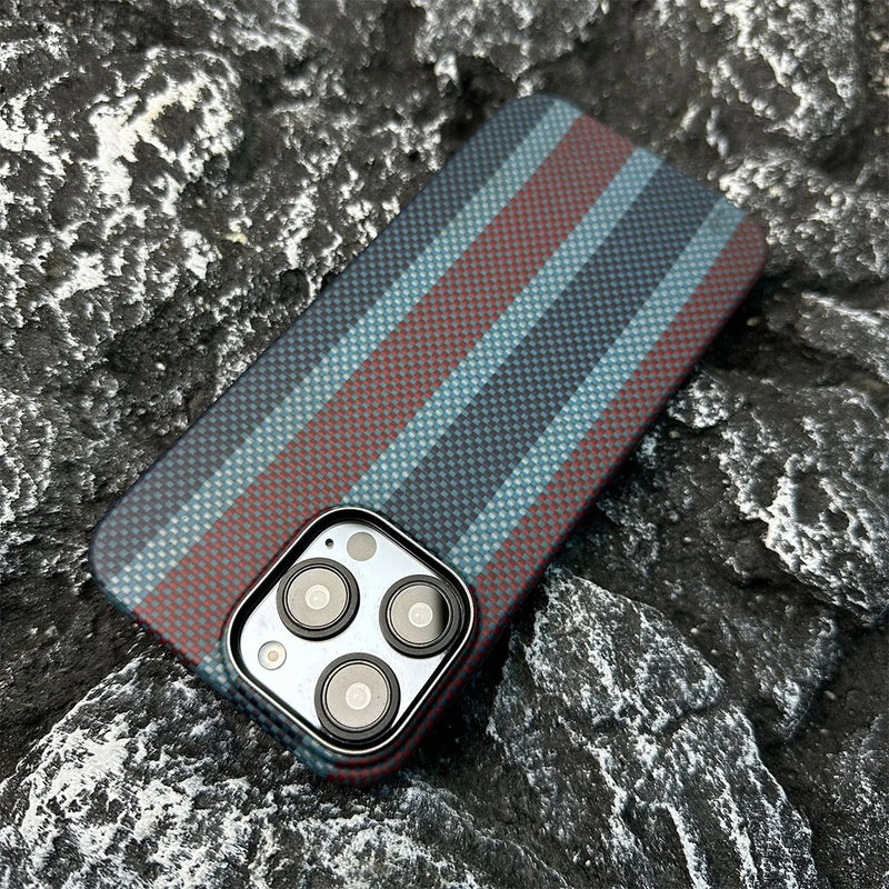 Premium iPhone Case Real Carbon Fiber Aramid Ultra Thin Full Coverage Cover Shockproof Anti Fingerprint Lightweight Protective Design