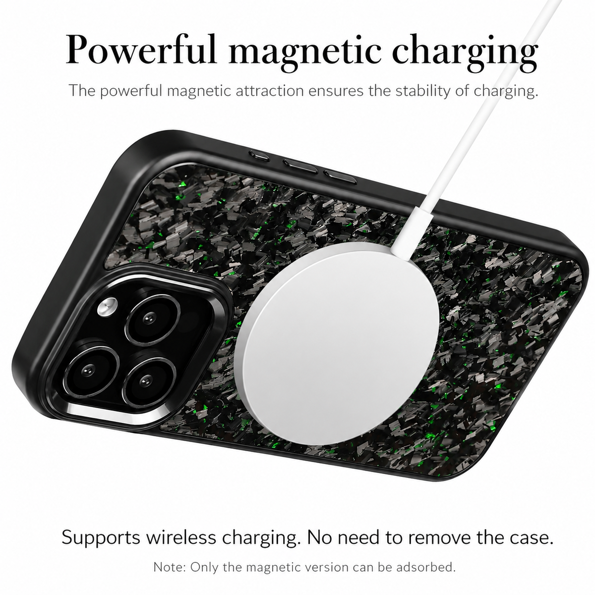Premium iPhone Case Real Forged Carbon Fiber MagSafe Cover Metal Lens Protection Shockproof Dual Layer Lightweight Full Coverage Protective Case
