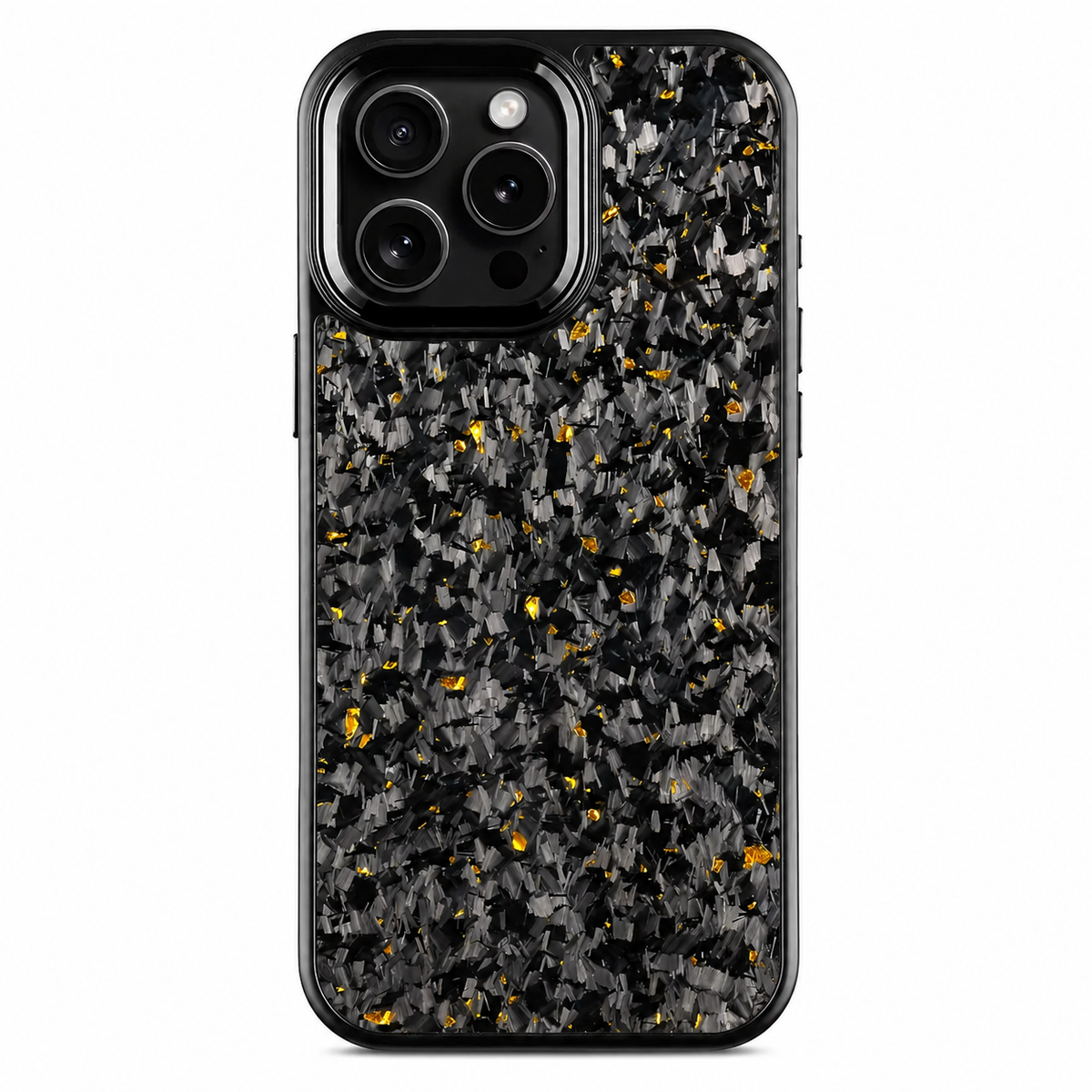 Premium iPhone Case Real Forged Carbon Fiber MagSafe Cover Metal Lens Protection Shockproof Dual Layer Lightweight Full Coverage Protective Case