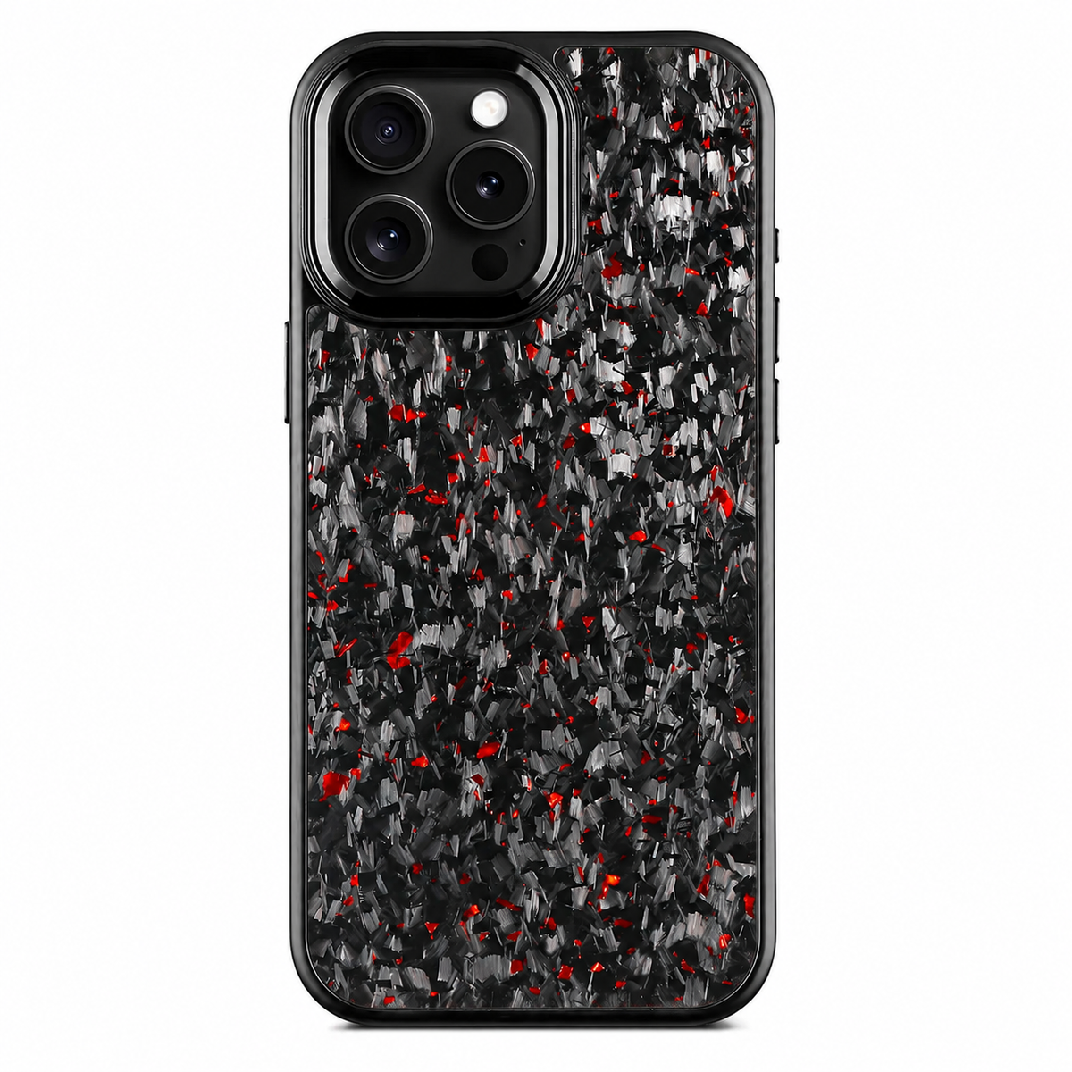 Premium iPhone Case Real Forged Carbon Fiber MagSafe Cover Metal Lens Protection Shockproof Dual Layer Lightweight Full Coverage Protective Case