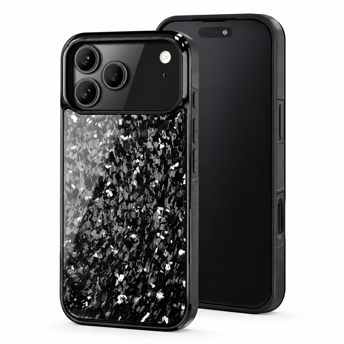 Premium iPhone Case Real Forged Carbon Fiber MagSafe Cover Shockproof TPU Hybrid Non Slip Full Coverage Protective Case
