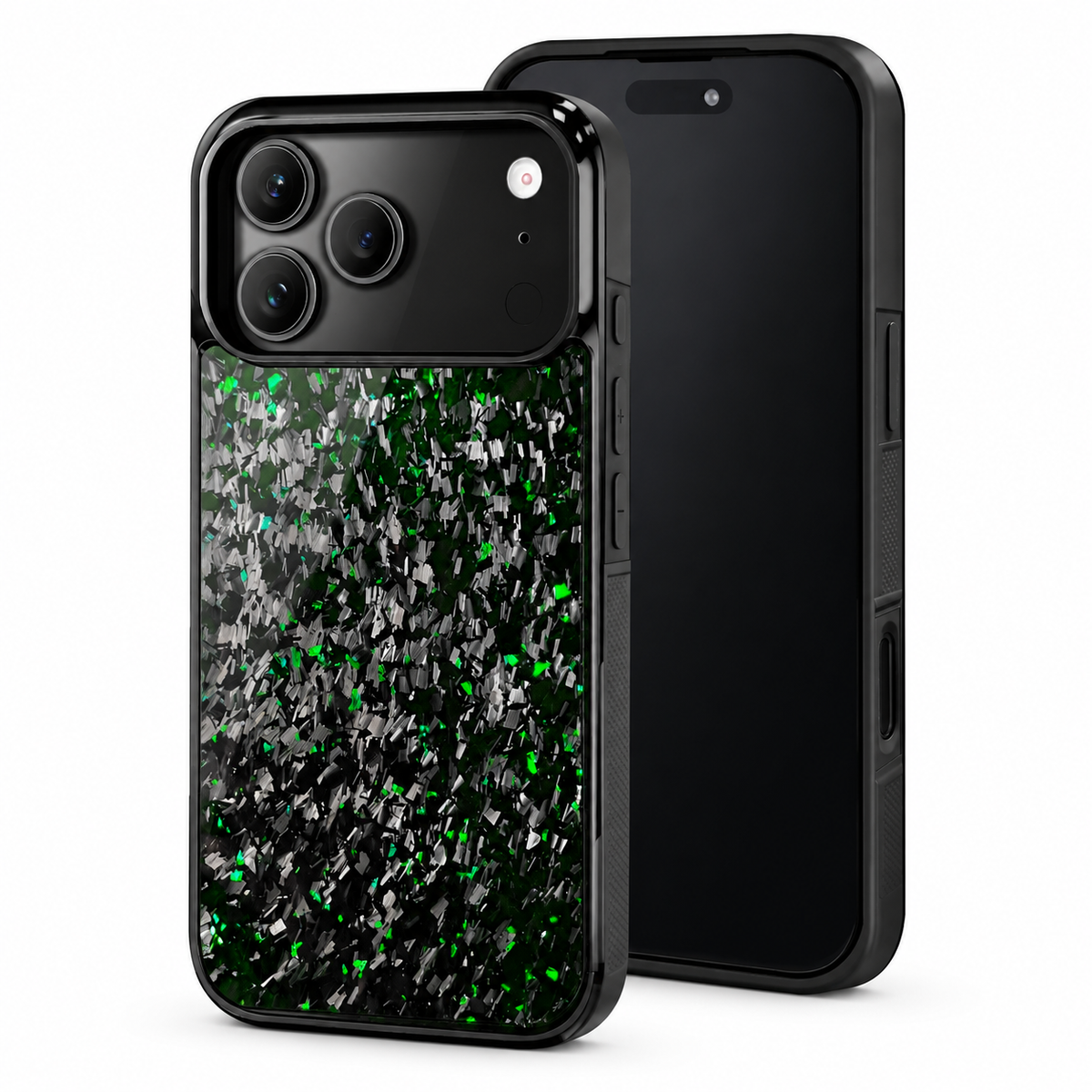 Premium iPhone Case Real Forged Carbon Fiber MagSafe Cover Shockproof TPU Hybrid Non Slip Full Coverage Protective Case