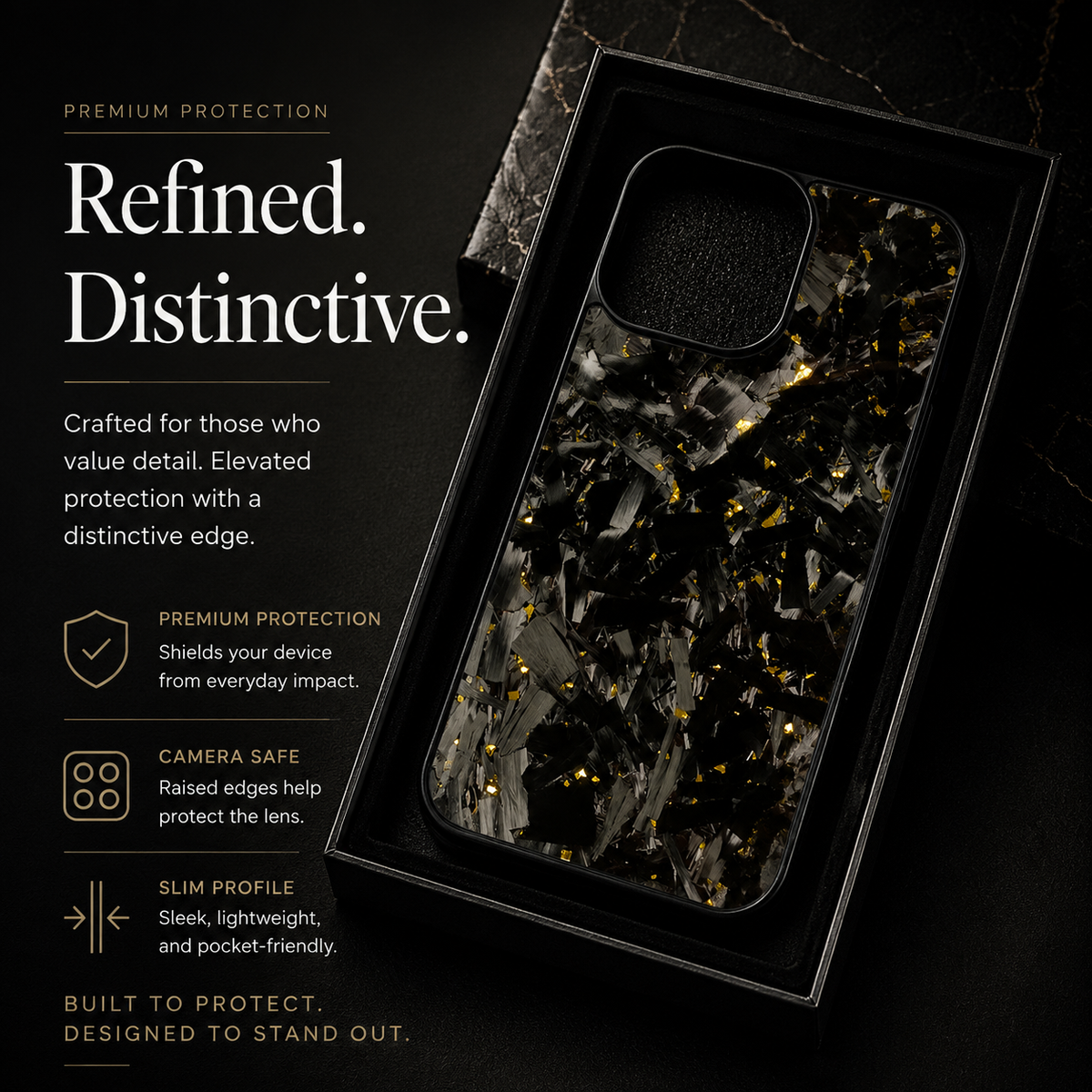 Premium iPhone Case Real Glossy Forged Carbon Fiber MagSafe Cover Textured TPU Hybrid Shockproof Lightweight Full Coverage Protective Case