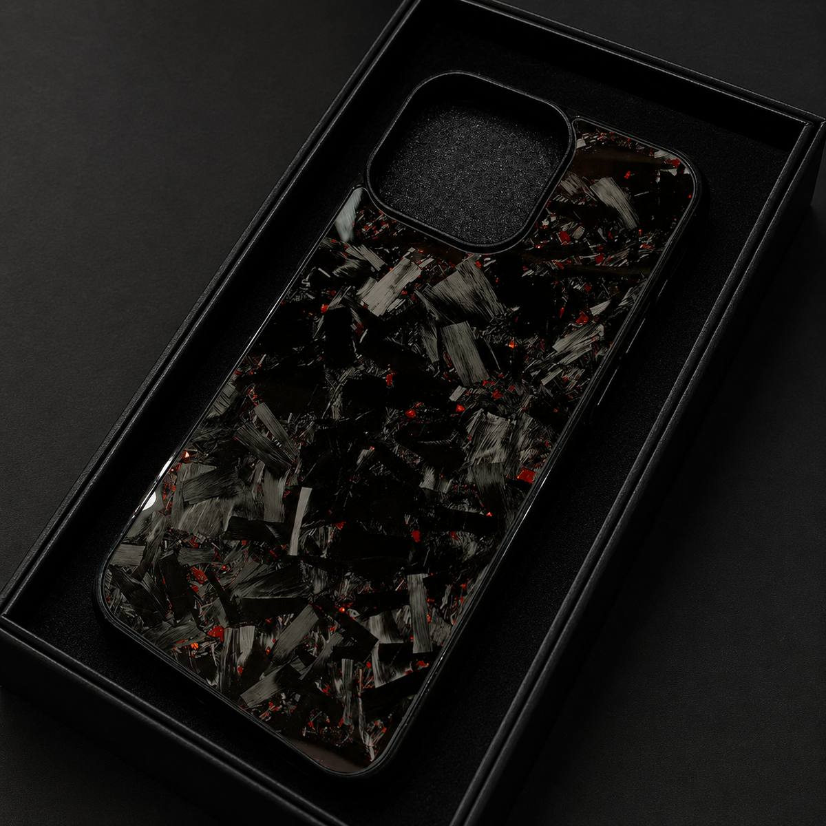 Premium iPhone Case Real Glossy Forged Carbon Fiber MagSafe Cover Textured TPU Hybrid Shockproof Lightweight Full Coverage Protective Case