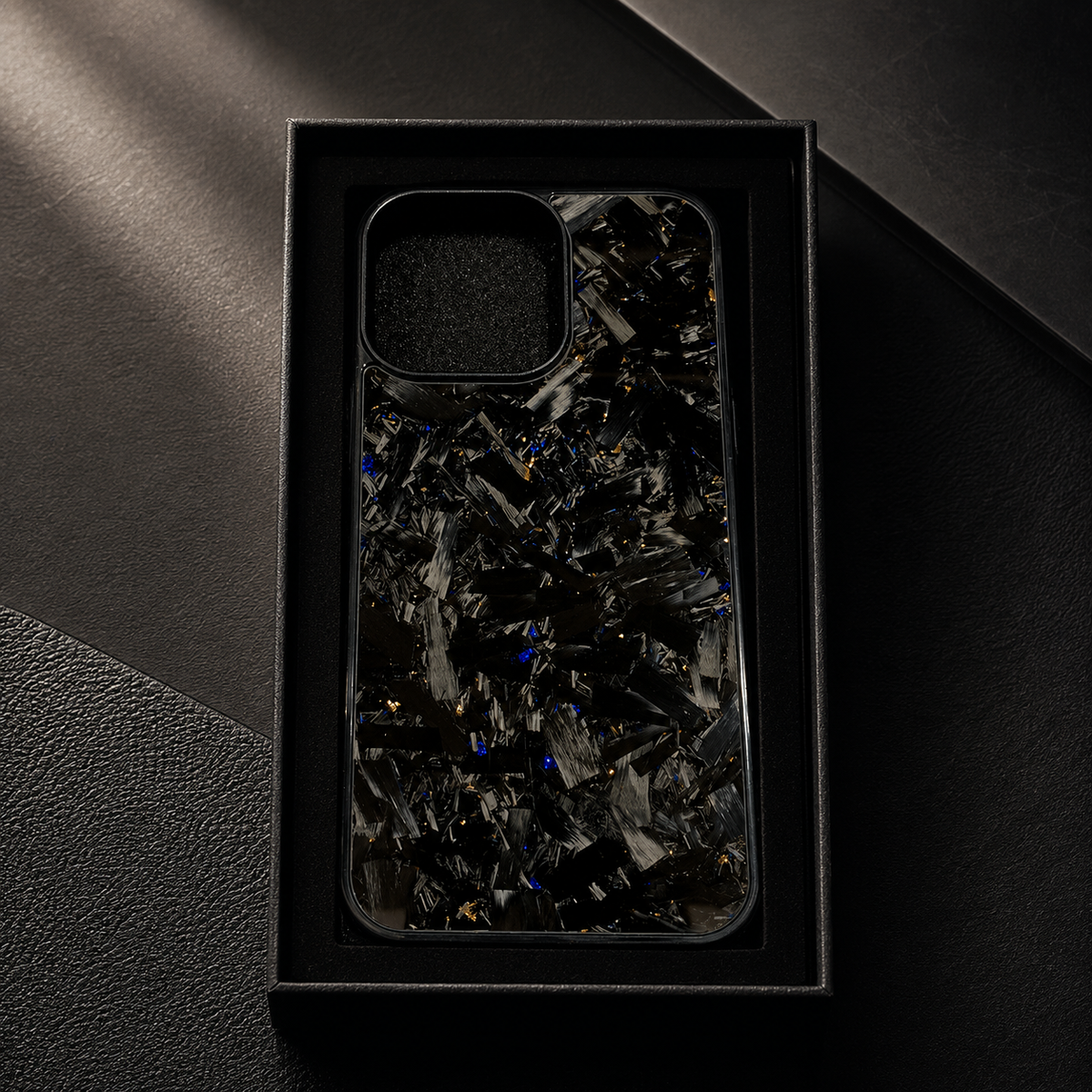 Premium iPhone Case Real Glossy Forged Carbon Fiber MagSafe Cover Textured TPU Hybrid Shockproof Lightweight Full Coverage Protective Case