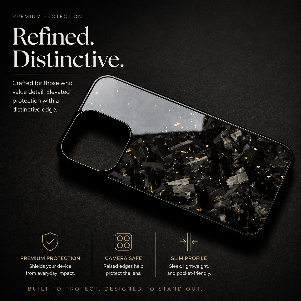 Premium iPhone Case Real Glossy Forged Carbon Fiber MagSafe Cover Textured TPU Hybrid Shockproof Lightweight Full Coverage Protective Case