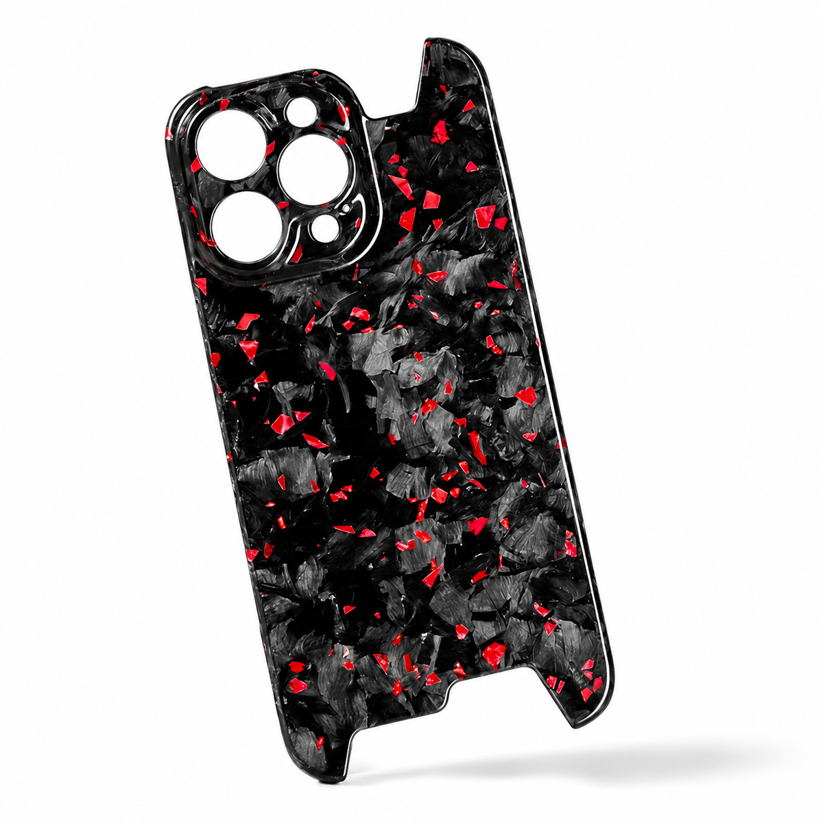 Premium iPhone Case Real Glossy Forged Carbon Fiber Ultra Thin Lightweight Slim Half Wrapped Protective Cover