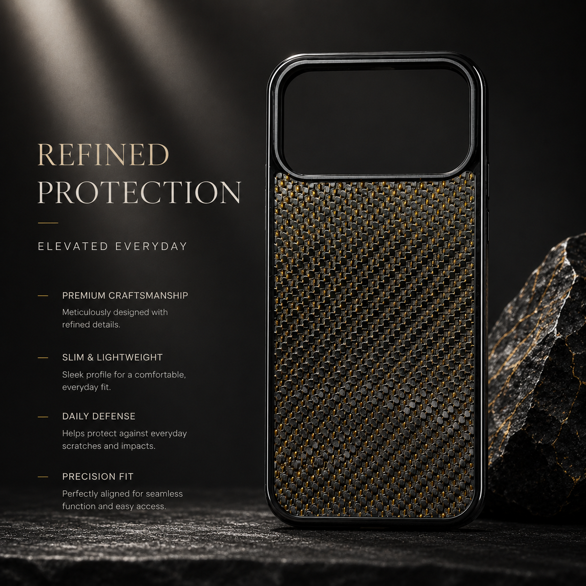 Premium iPhone Case Real Woven Carbon Fiber MagSafe Cover Shockproof Dual Layer Lightweight Non Slip Full Coverage Protective Case