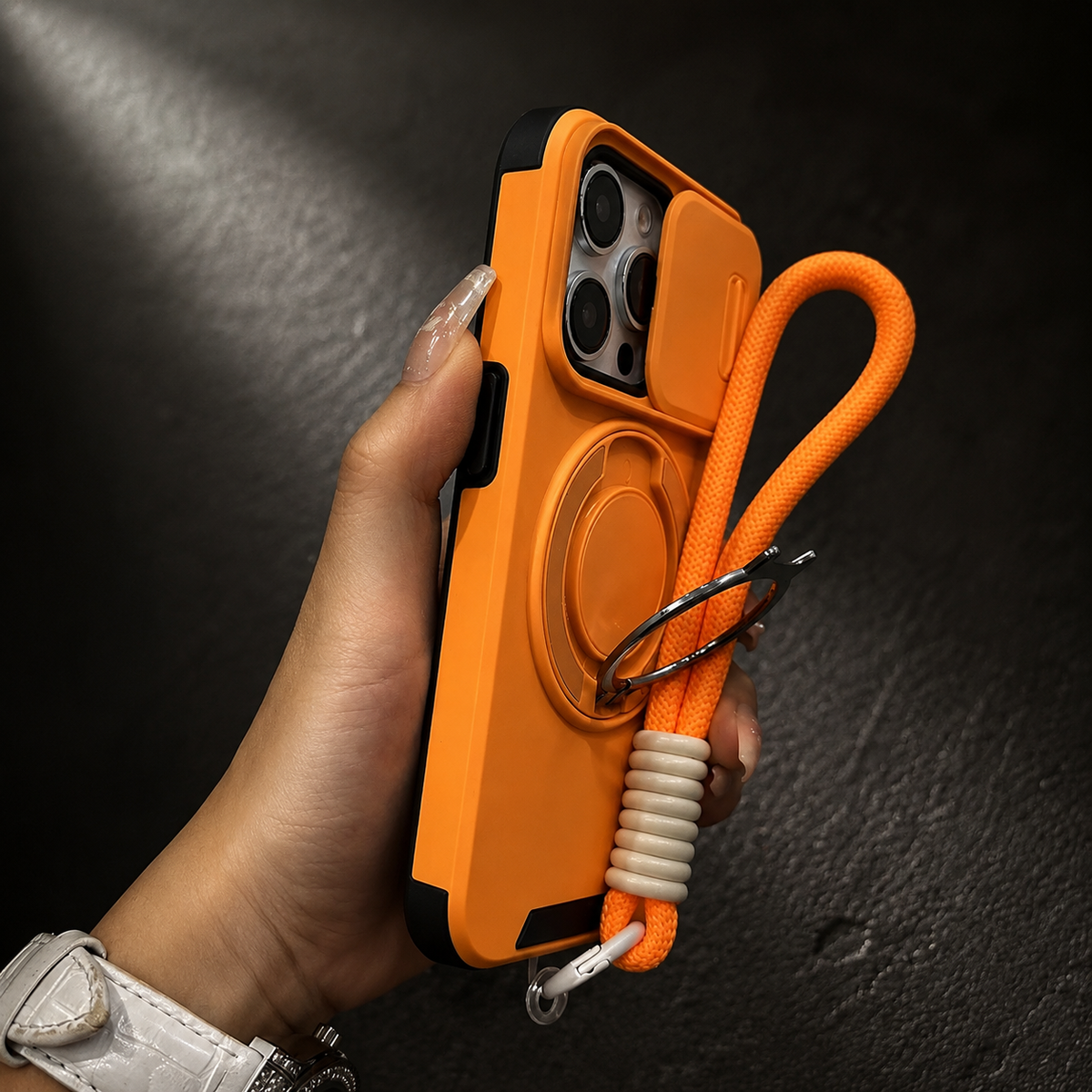 Premium iPhone Case Rugged Magnetic Armor Protective Cover Slide Camera Protection Shockproof PC TPU Anti Fingerprint Full Coverage