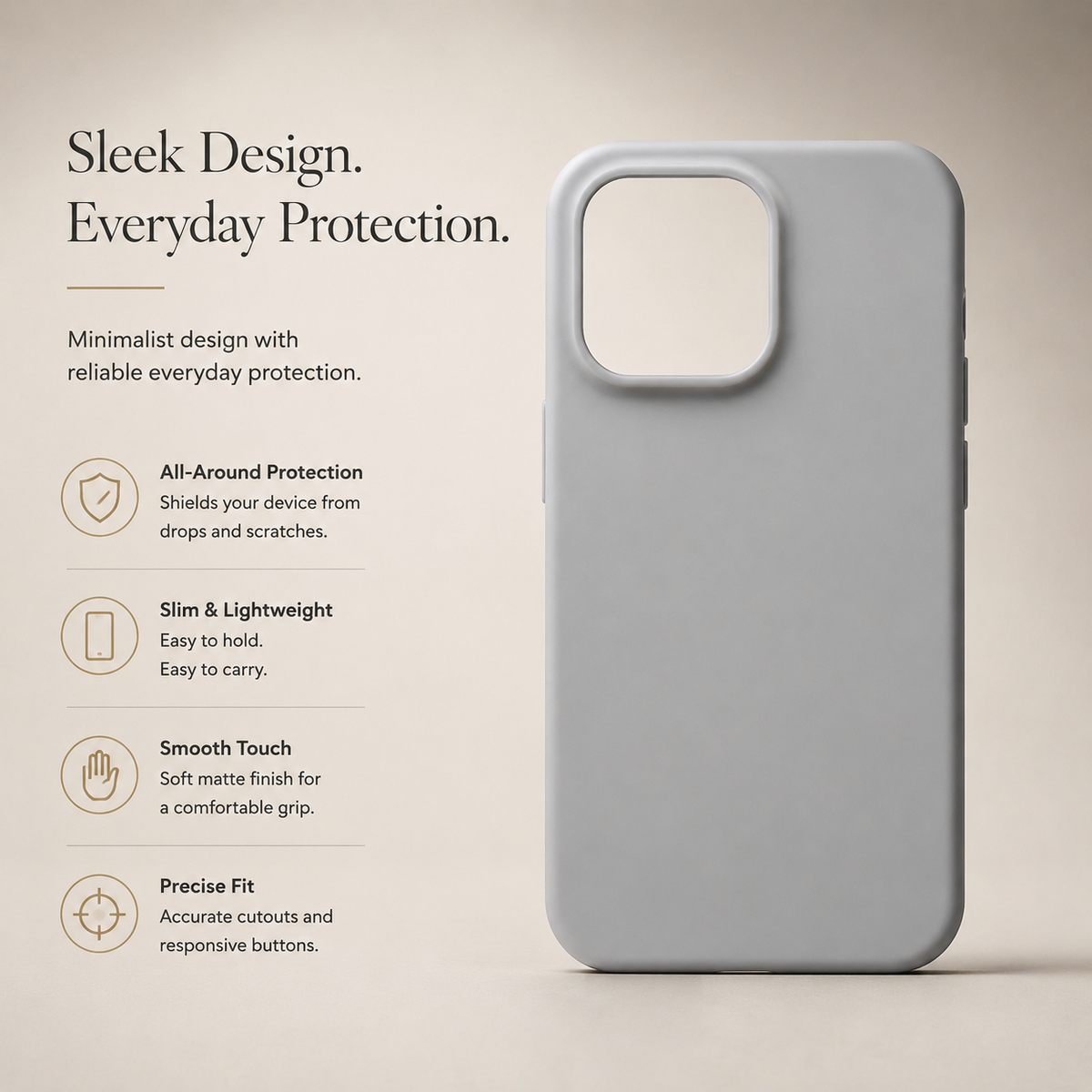 Premium iPhone Case Shock Absorbing Silicone Cover Slim Protective Matte Grip Full Coverage