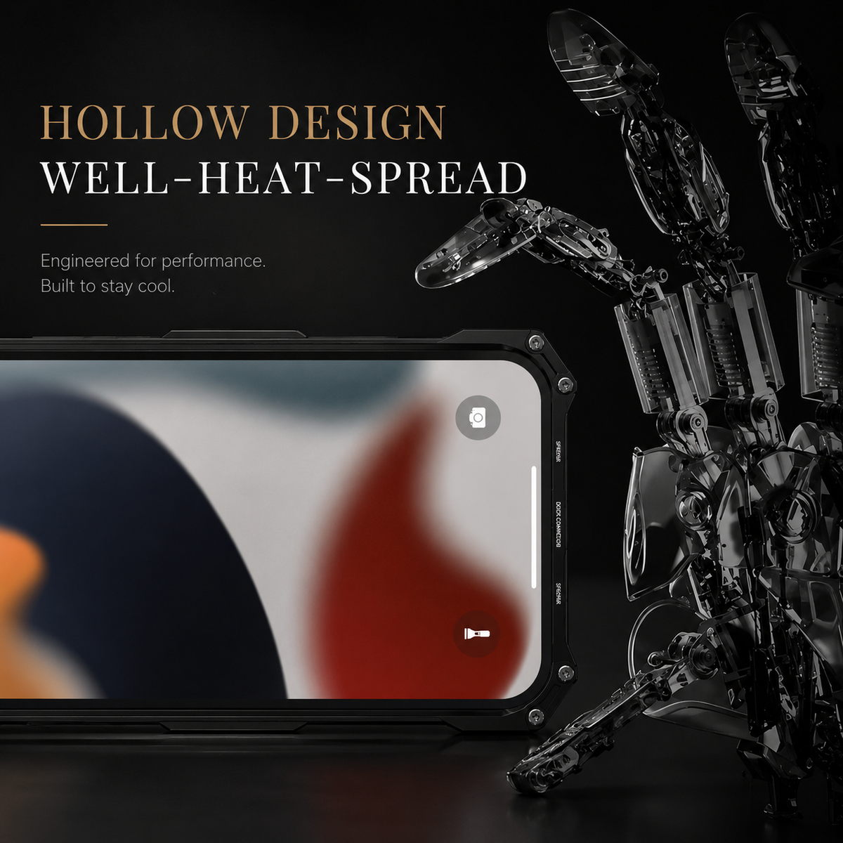 Premium iPhone Case Slim Aluminum Metal Shockproof Cover Anti Scratch Hard Back Non Slip Heavy Duty Protective Case