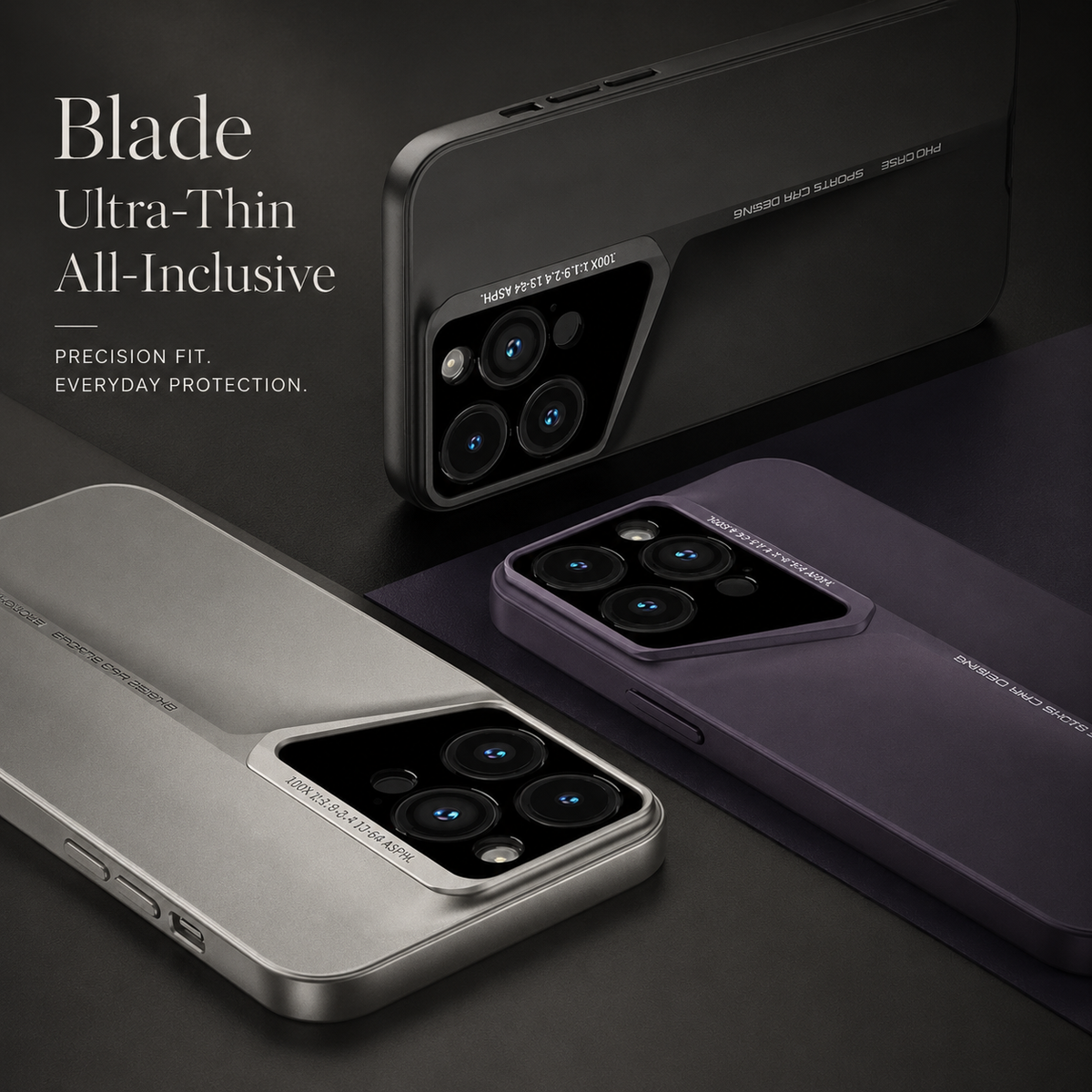 Premium iPhone Case Slim Hard Back Cover Ultra Thin Shockproof Camera Lens Protection Anti Scratch Full Coverage