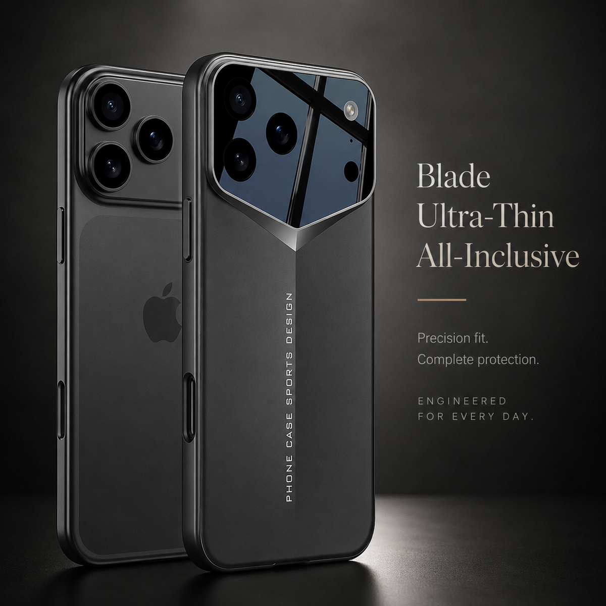 Premium iPhone Case Slim Matte Hard PC Cover Shockproof Fine Hole Lens Protection Full Coverage Protective Case