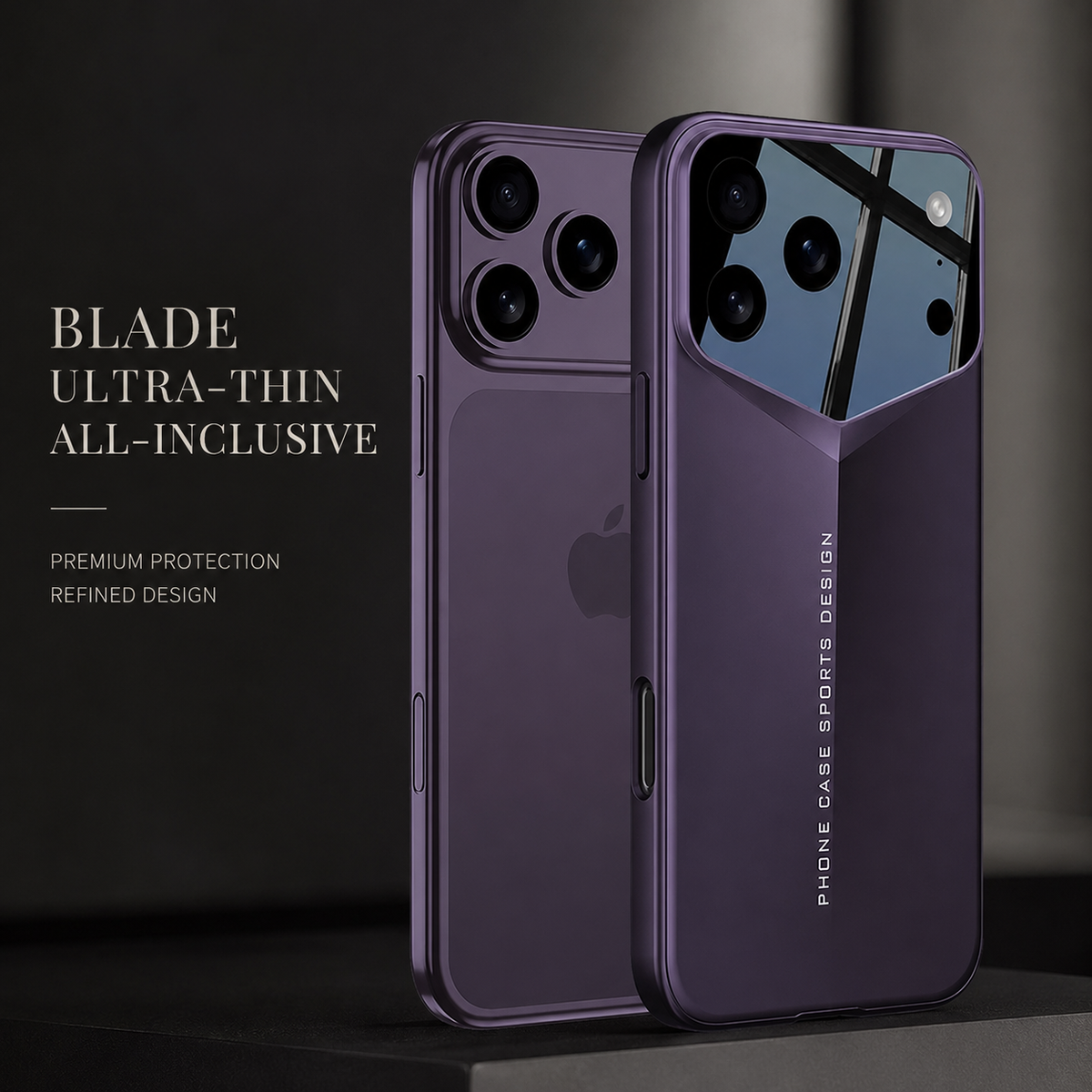Premium iPhone Case Slim Matte Hard PC Cover Shockproof Fine Hole Lens Protection Full Coverage Protective Case