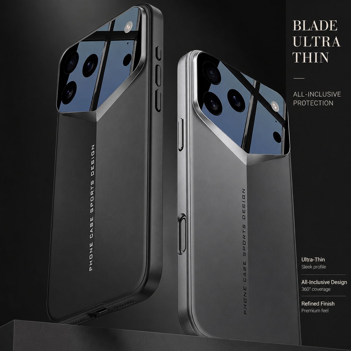 Premium iPhone Case Slim Matte Hard PC Cover Shockproof Fine Hole Lens Protection Full Coverage Protective Case