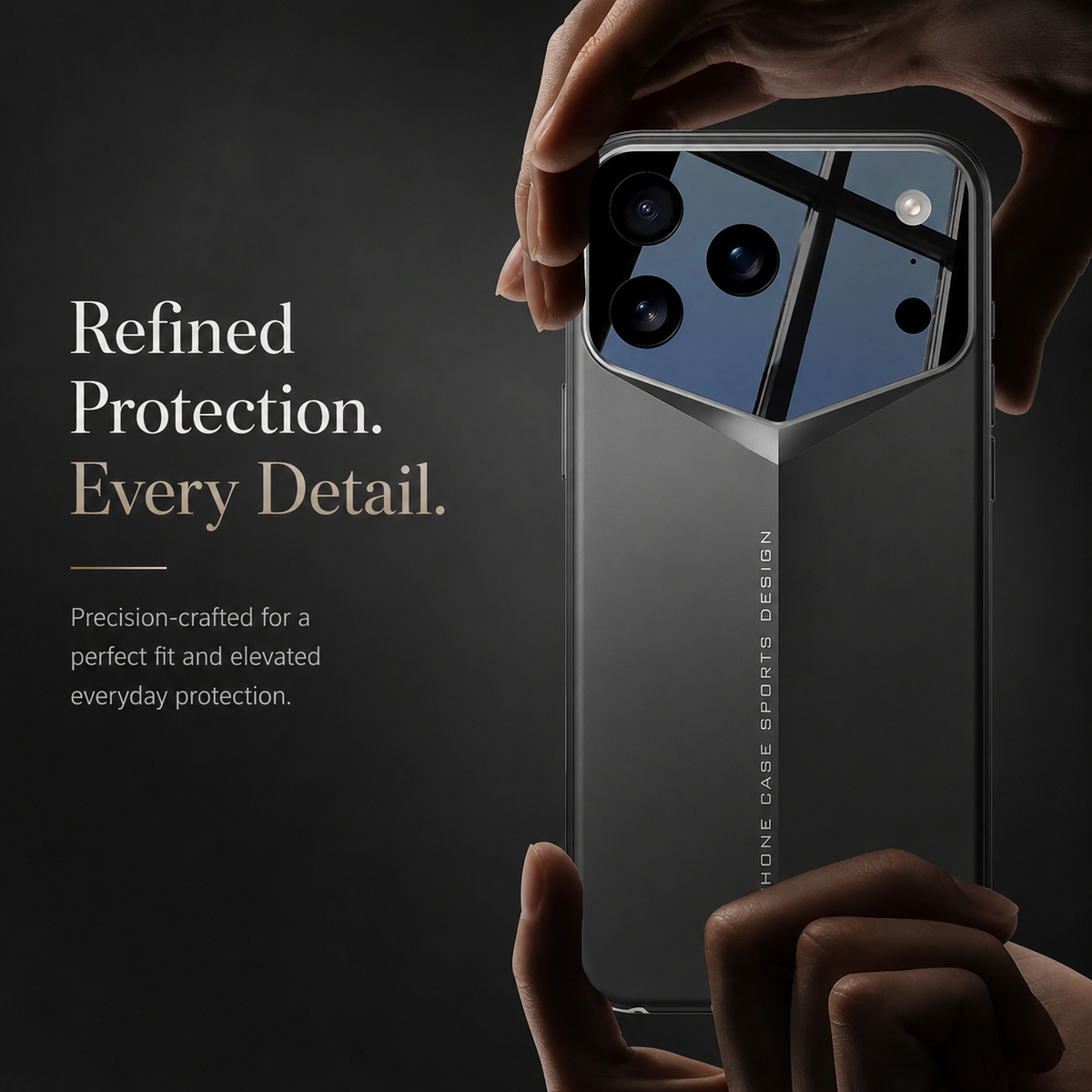 Premium iPhone Case Slim Matte Hard PC Cover Shockproof Fine Hole Lens Protection Full Coverage Protective Case