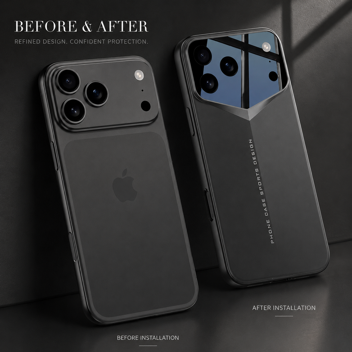 Premium iPhone Case Slim Matte Hard PC Cover Shockproof Fine Hole Lens Protection Full Coverage Protective Case