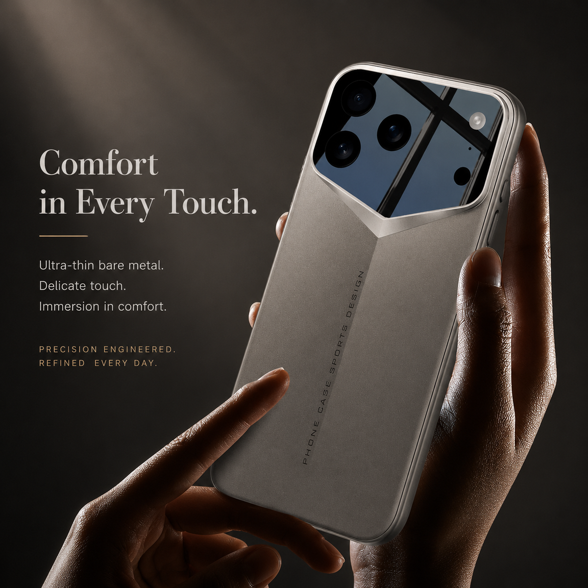 Premium iPhone Case Slim Matte Hard PC Cover Shockproof Fine Hole Lens Protection Full Coverage Protective Case