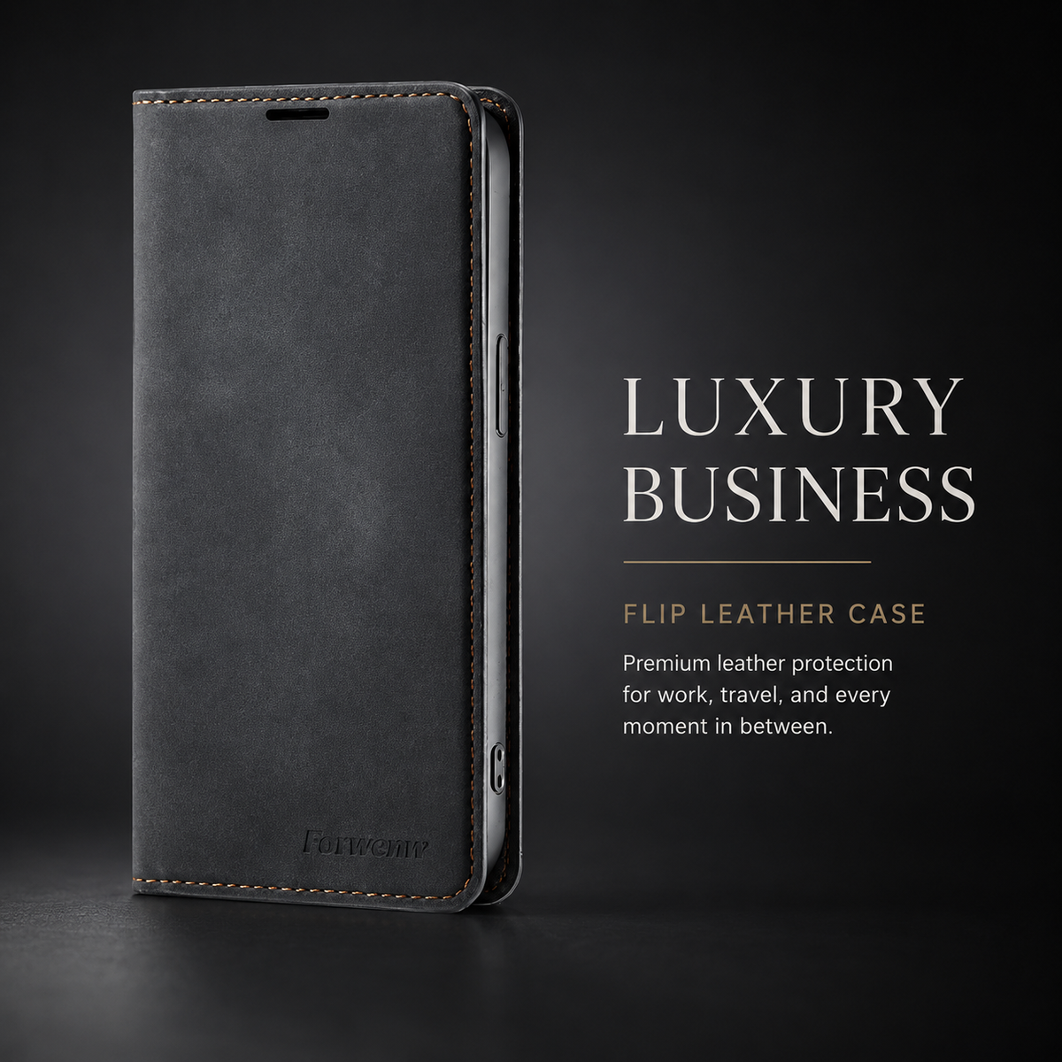 Premium iPhone Case Suede Leather Wallet Flip Cover Card Holder Magnetic Closure Full Body Protection
