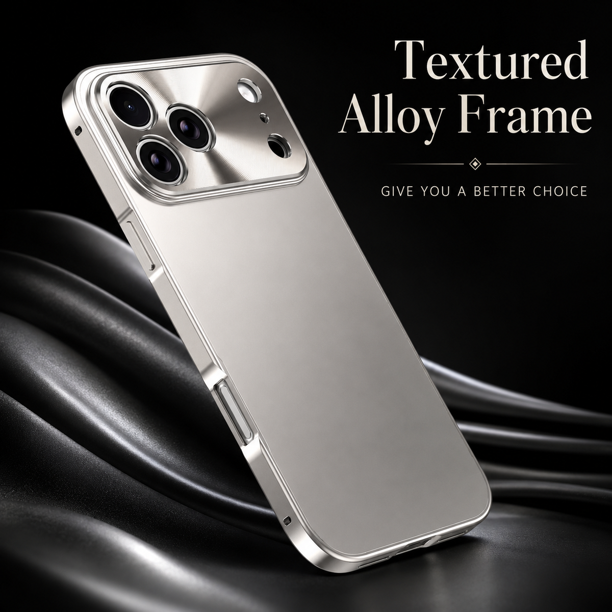 Premium iPhone Case Ultra Thin Aluminum Alloy Frame Cover Frosted Matte Backplate Shockproof Camera Lens Protection