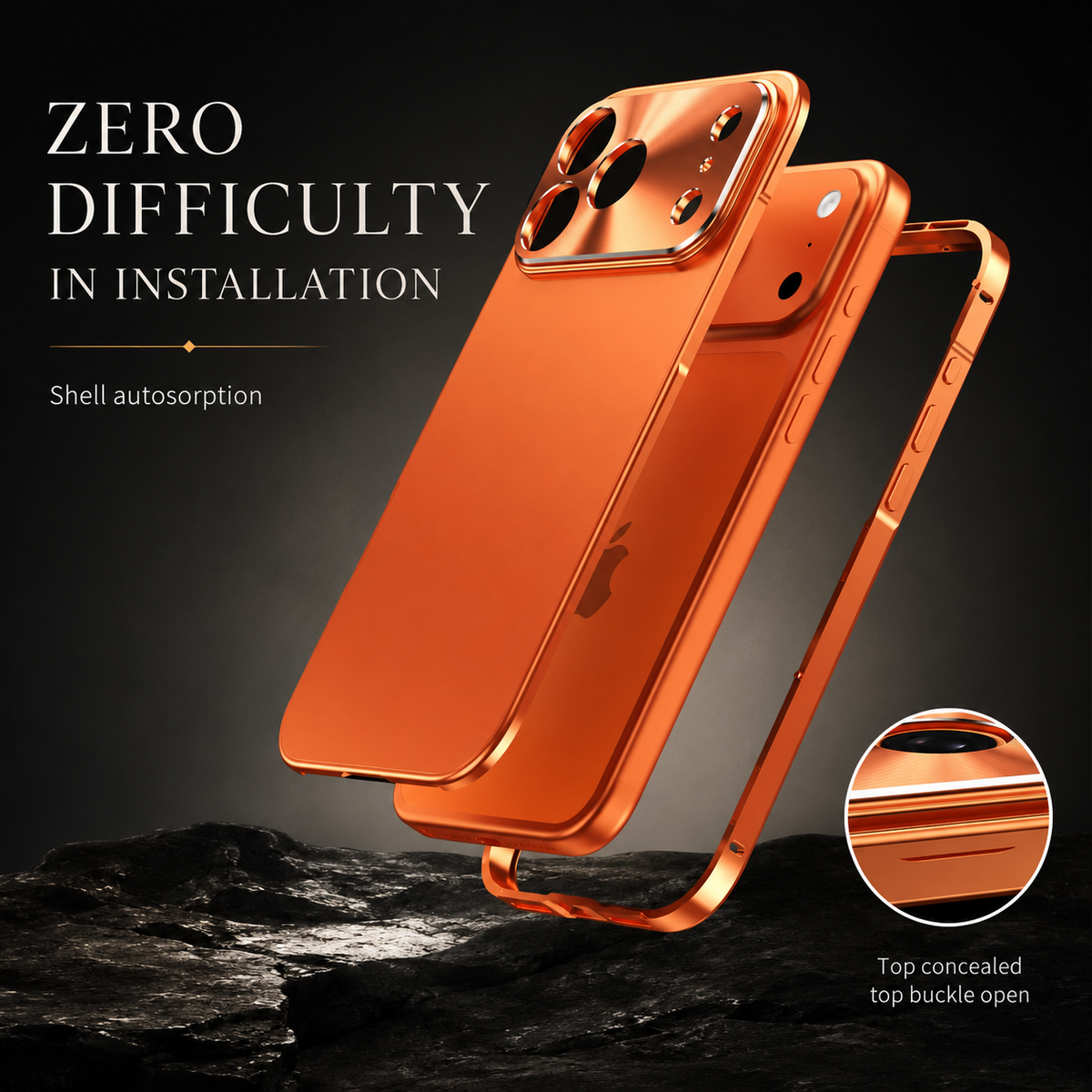 Premium iPhone Case Ultra Thin Aluminum Alloy Frame Cover Frosted Matte Backplate Shockproof Camera Lens Protection