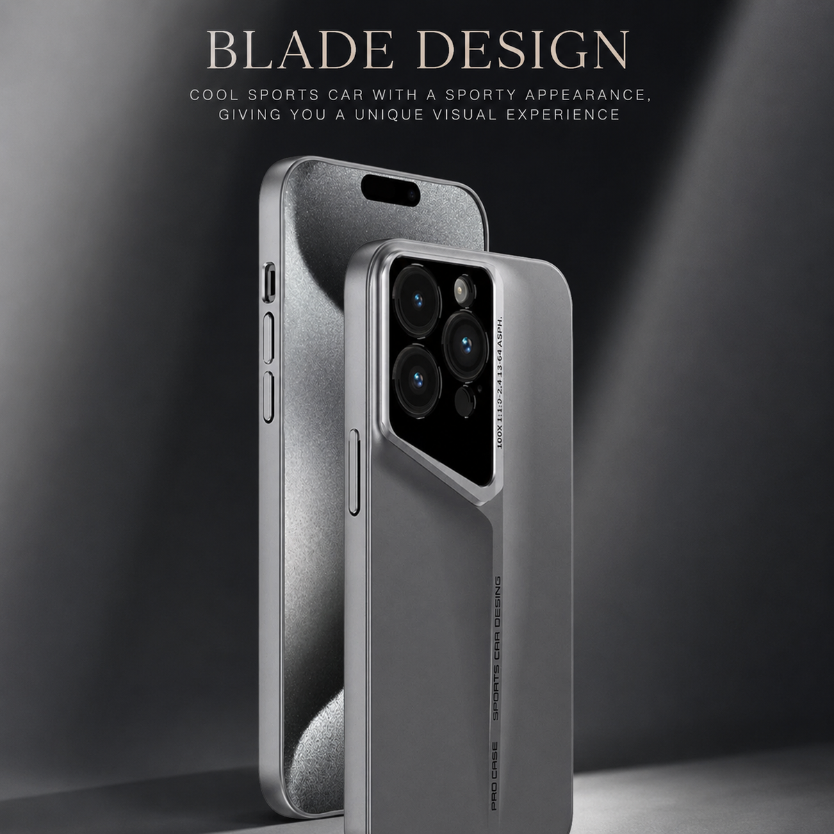 Premium iPhone Case Ultra Thin Titanium Blade Cover Shockproof Lens Protection Lightweight PC Protective Case