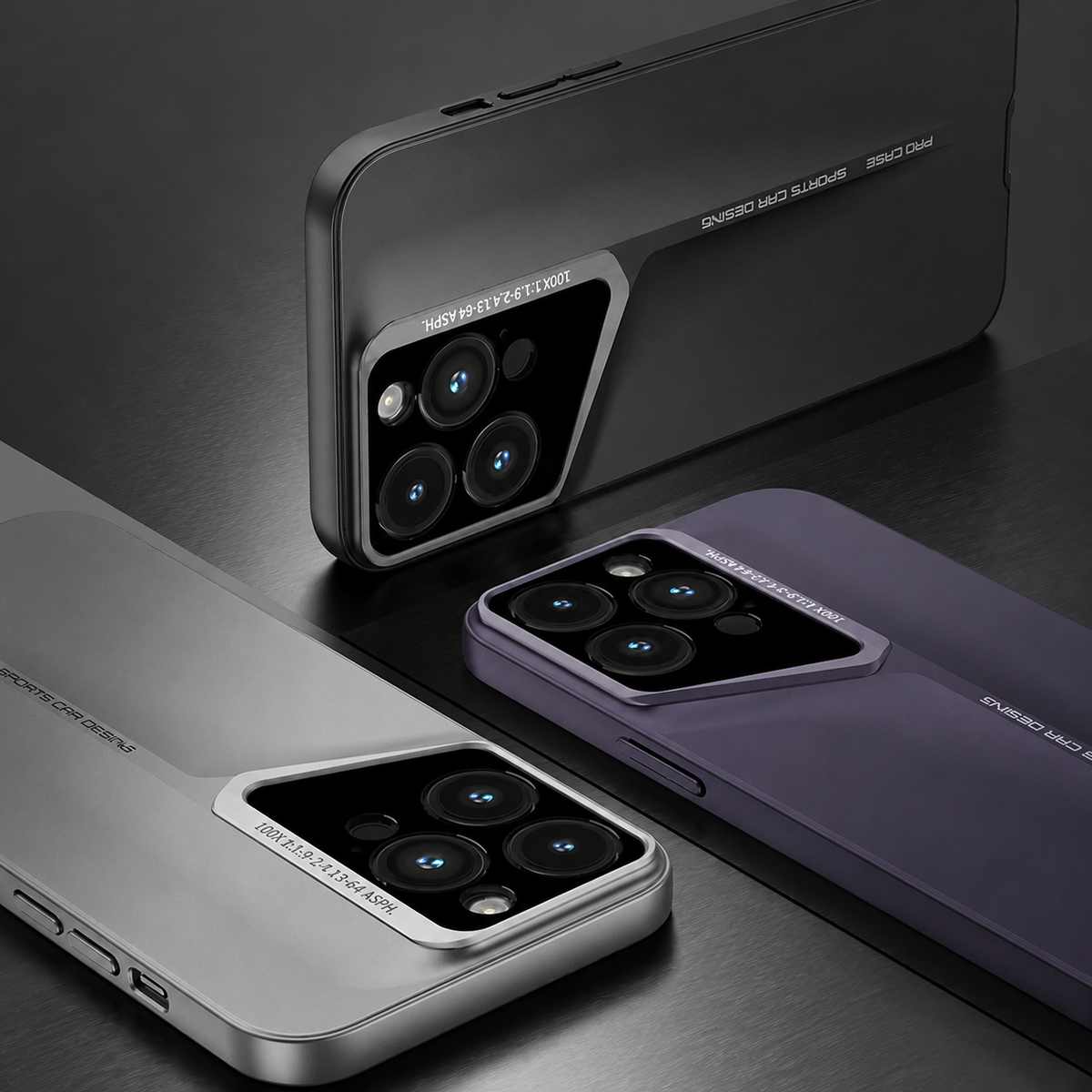 Premium iPhone Case Ultra Thin Titanium Blade Cover Shockproof Lens Protection Lightweight PC Protective Case