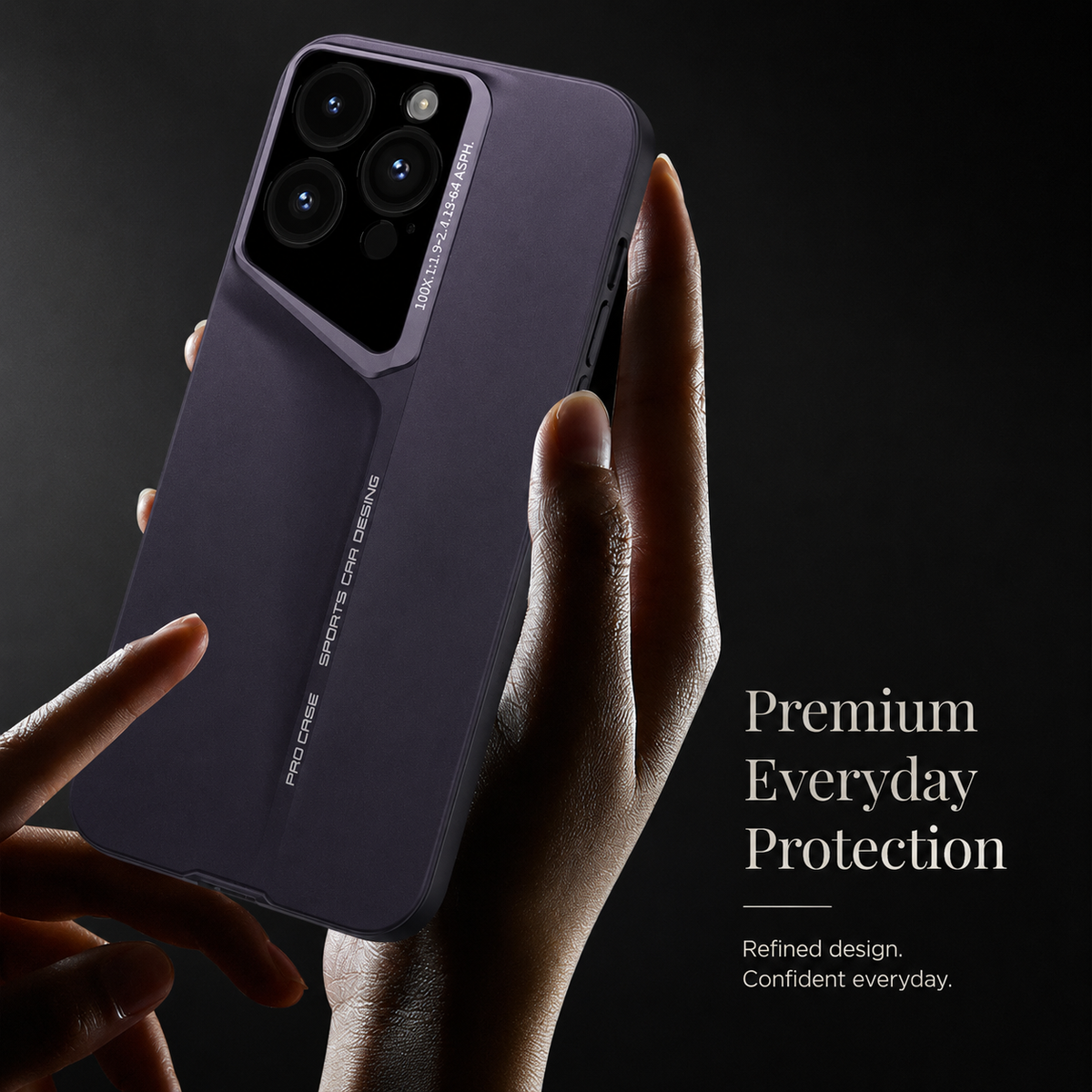 Premium iPhone Case Ultra Thin Titanium Blade Cover Shockproof Lens Protection Lightweight PC Protective Case