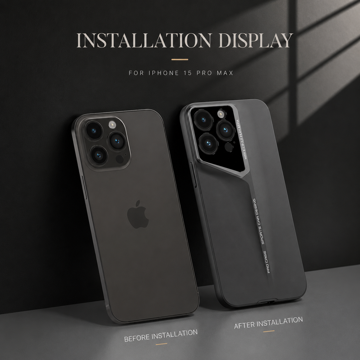 Premium iPhone Case Ultra Thin Titanium Blade Cover Shockproof Lens Protection Lightweight PC Protective Case