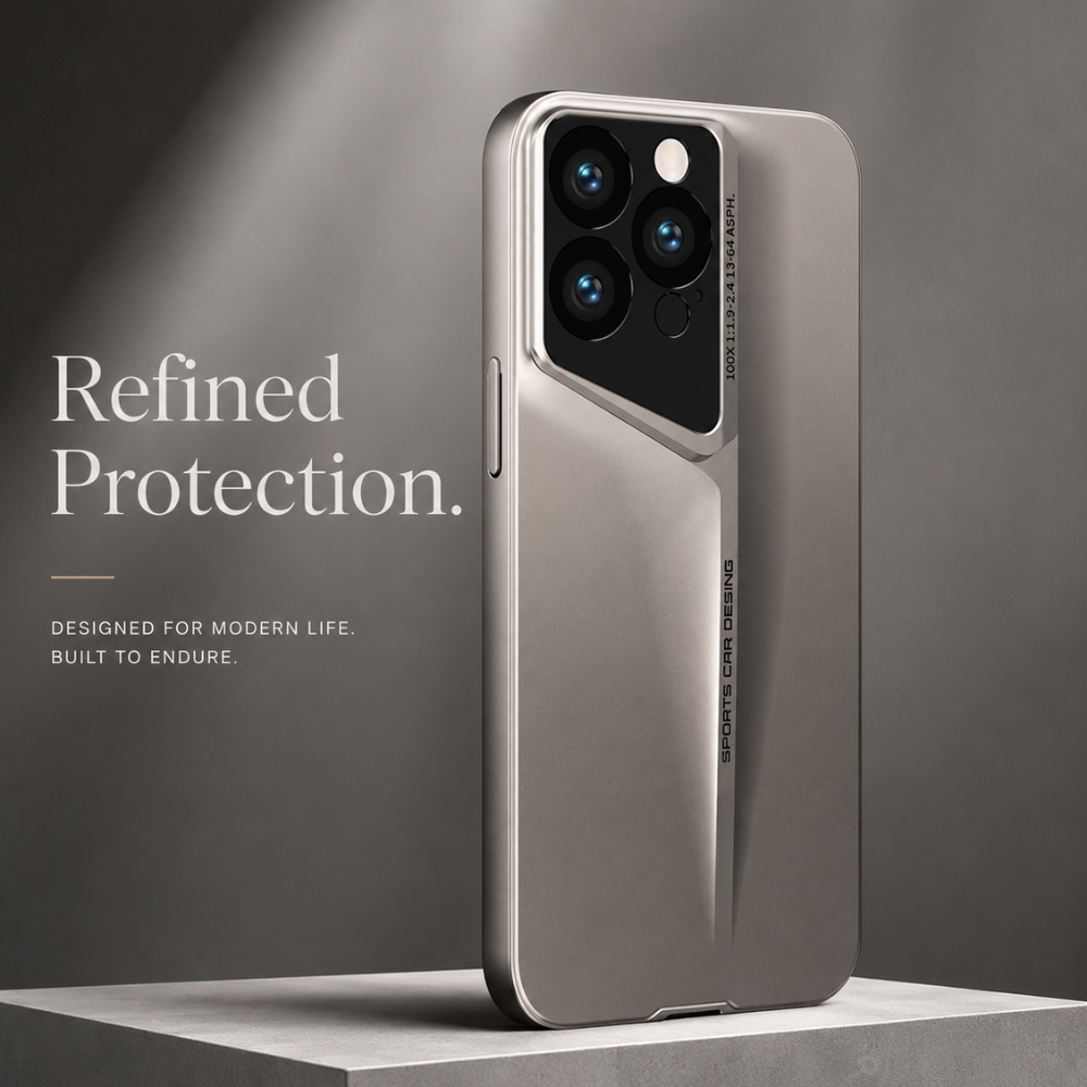 Premium iPhone Case Ultra Thin Titanium Blade Cover Shockproof Lens Protection Lightweight Protective Case