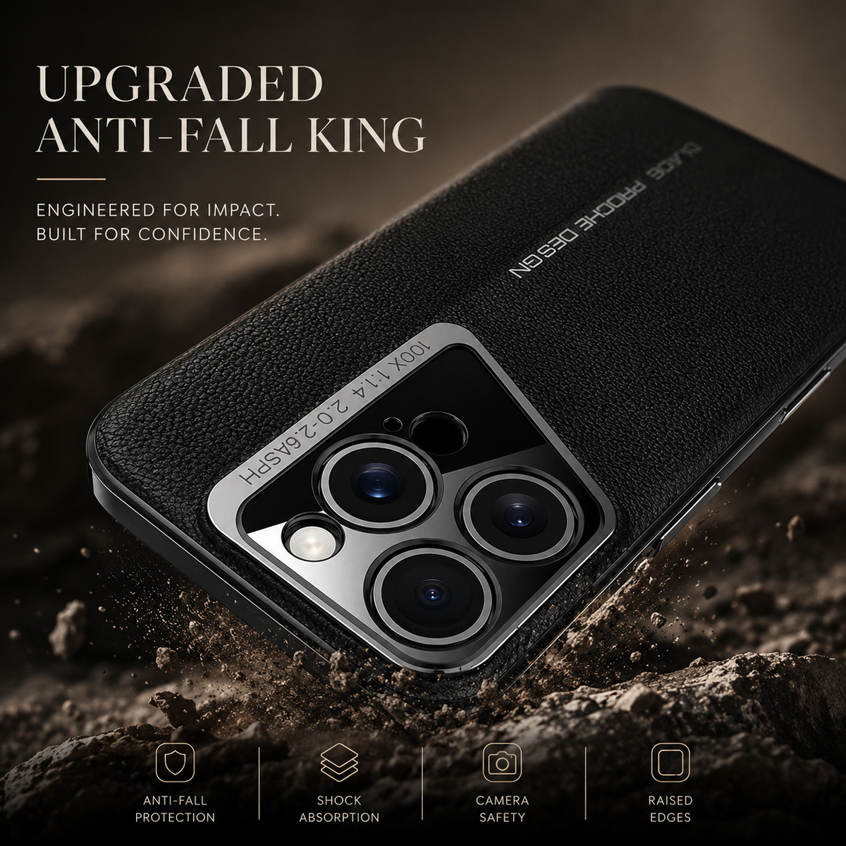 Premium iPhone Case Ultra Thin Titanium Style Cover Shockproof Lens Protection Non Slip Lightweight Protective Case