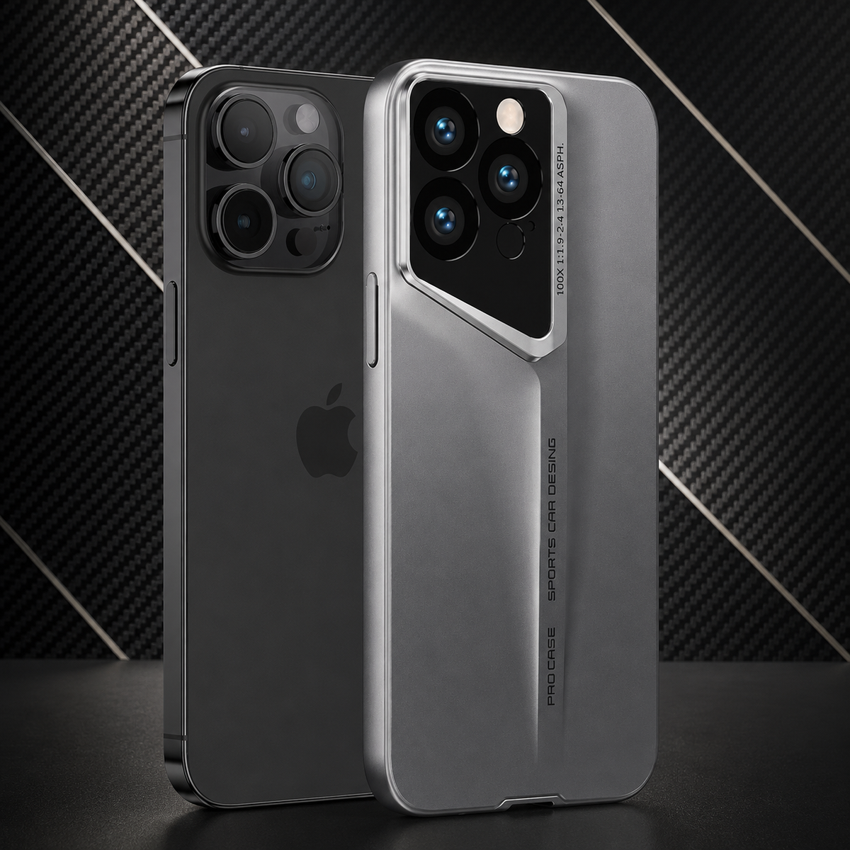Premium iPhone Case Ultra Thin Titanium Style Cover Shockproof Lens Protection Non Slip Lightweight Protective Case